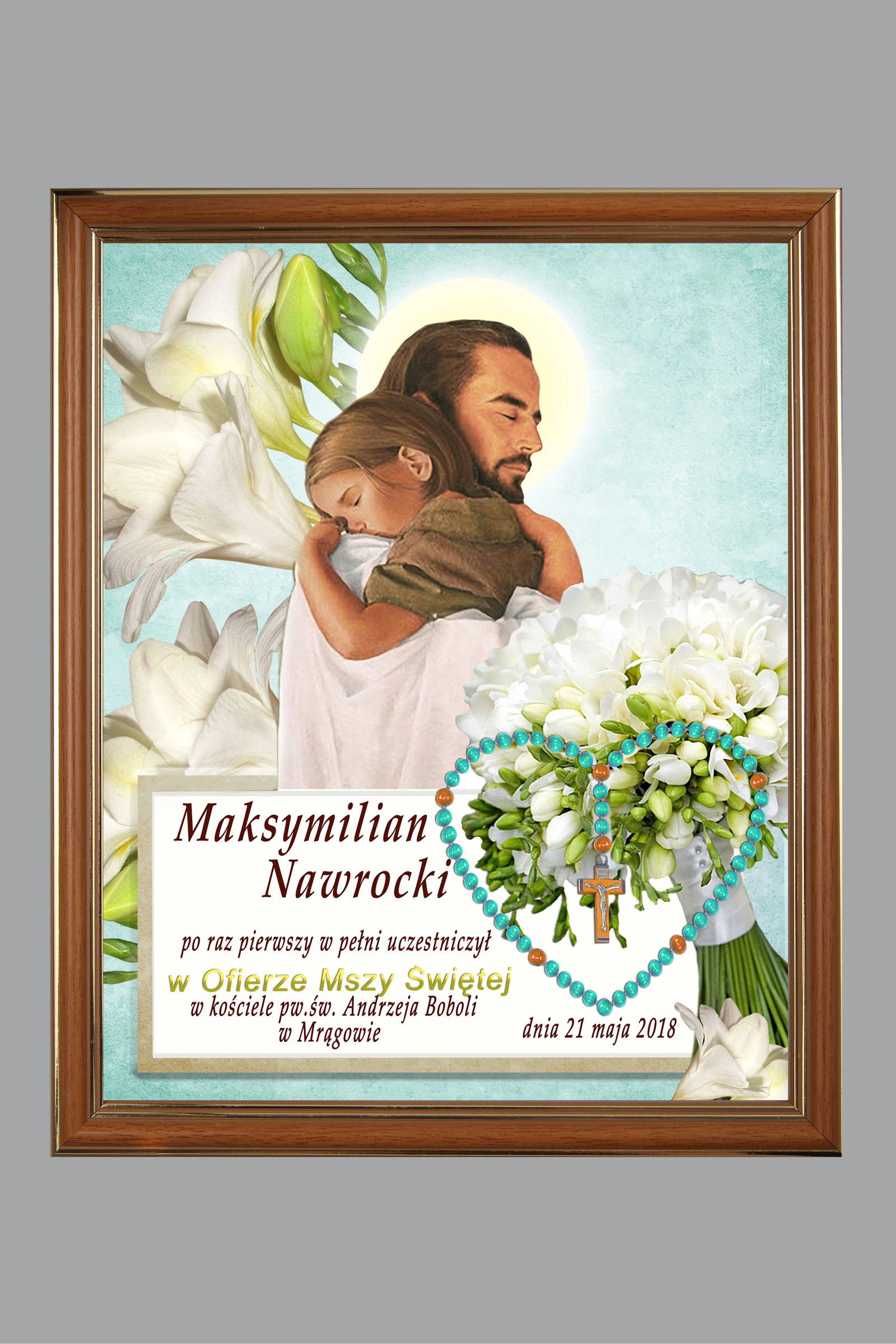 Obrazek komunijny pamiątkowy OPK 29 - obraz 0