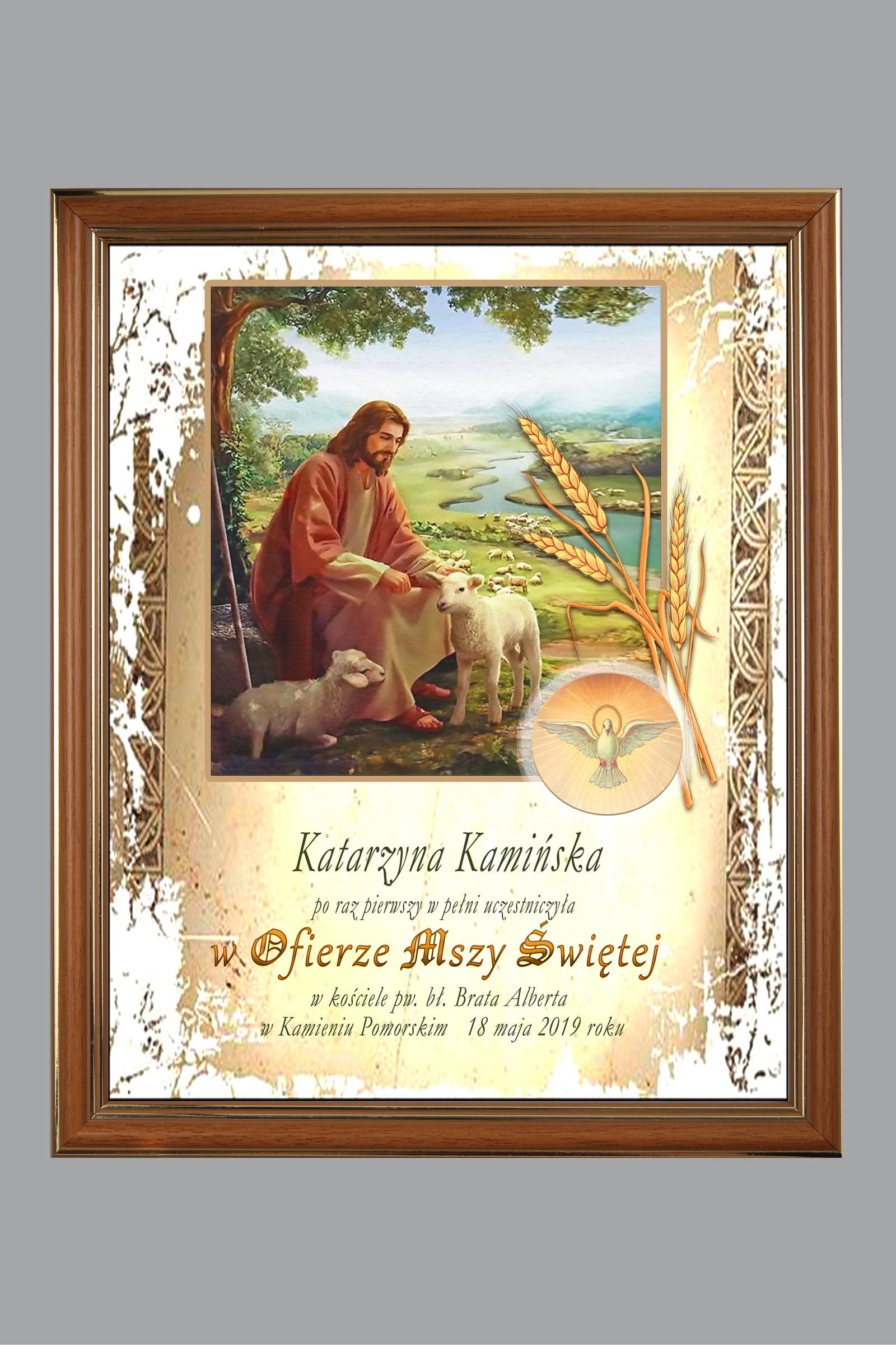 Obrazek komunijny pamiątkowy OPK 28 - obraz 0