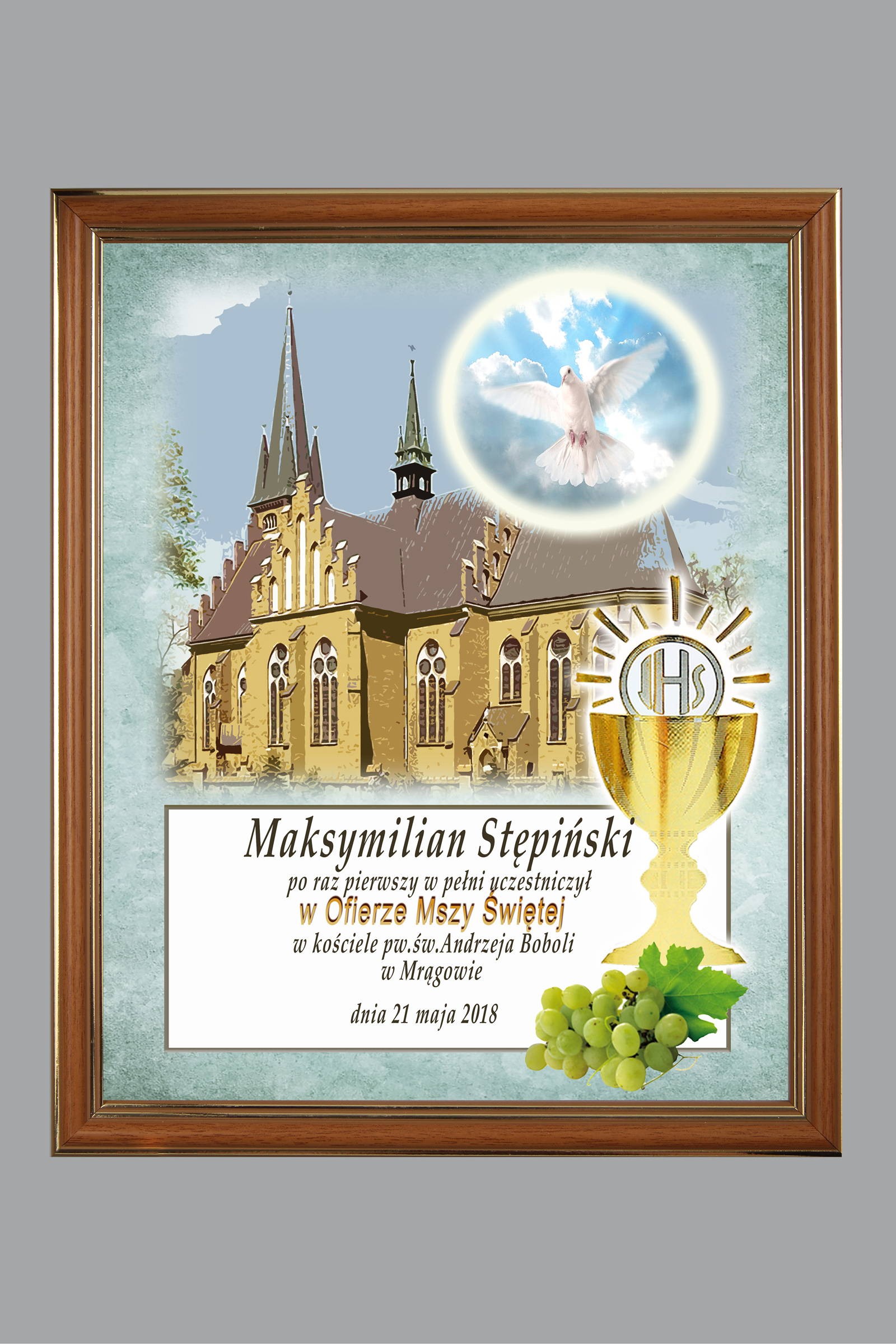 Obrazek komunijny pamiątkowy OPK 30 - obraz 0