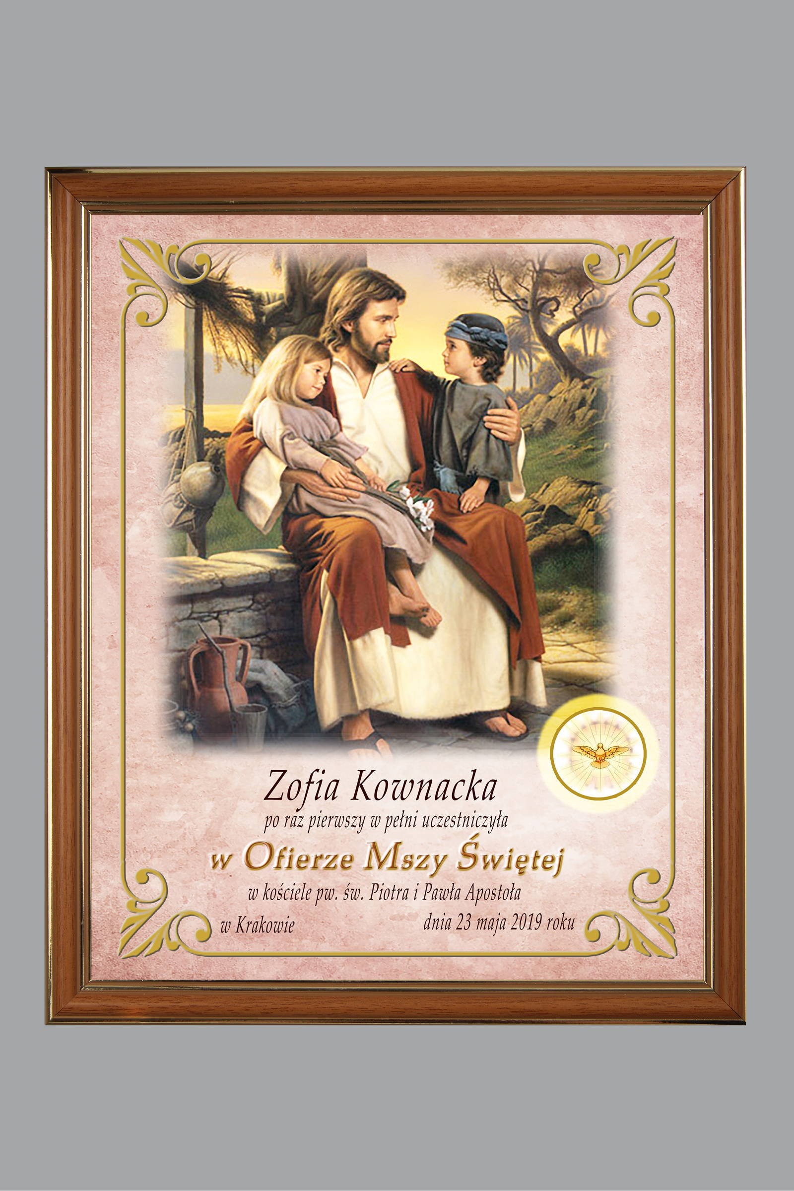 Obrazek komunijny pamiątkowy OPK 26 - obraz 0