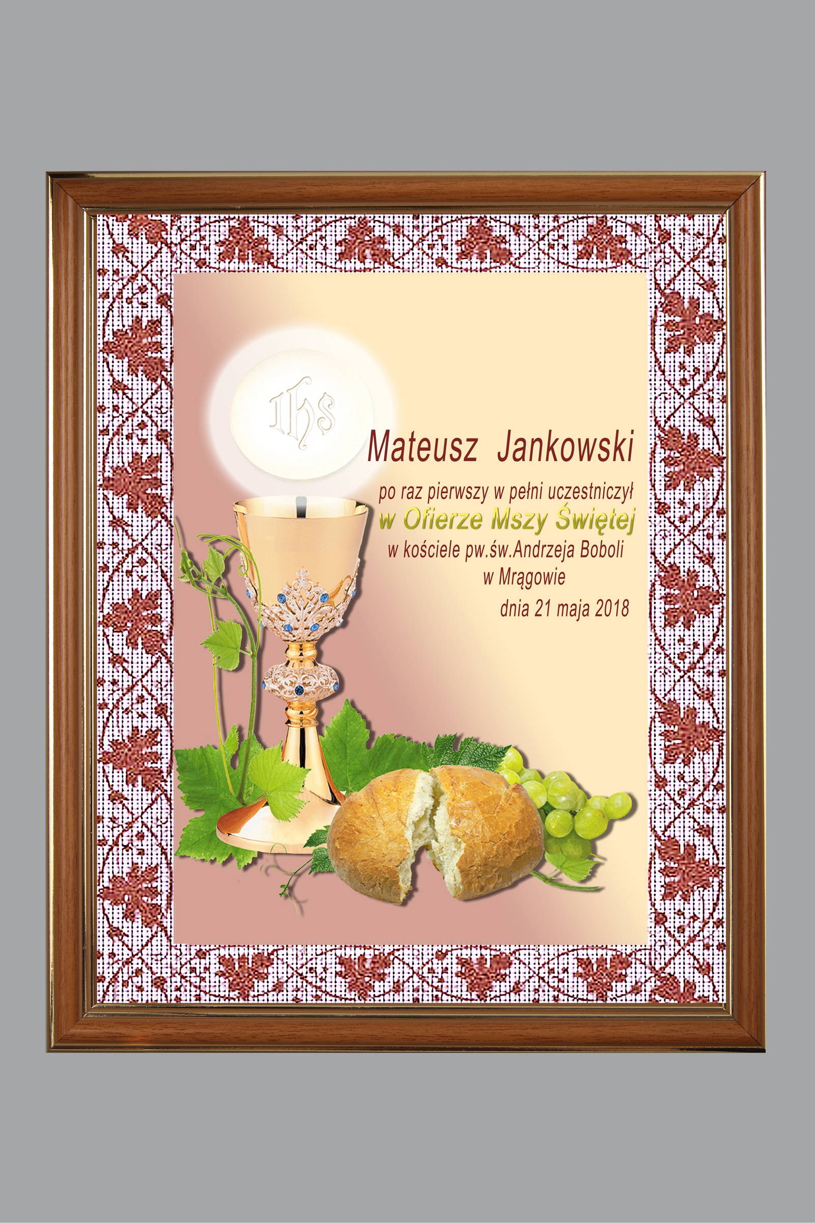 Obrazek komunijny pamiątkowy OPK 14 - obraz 0