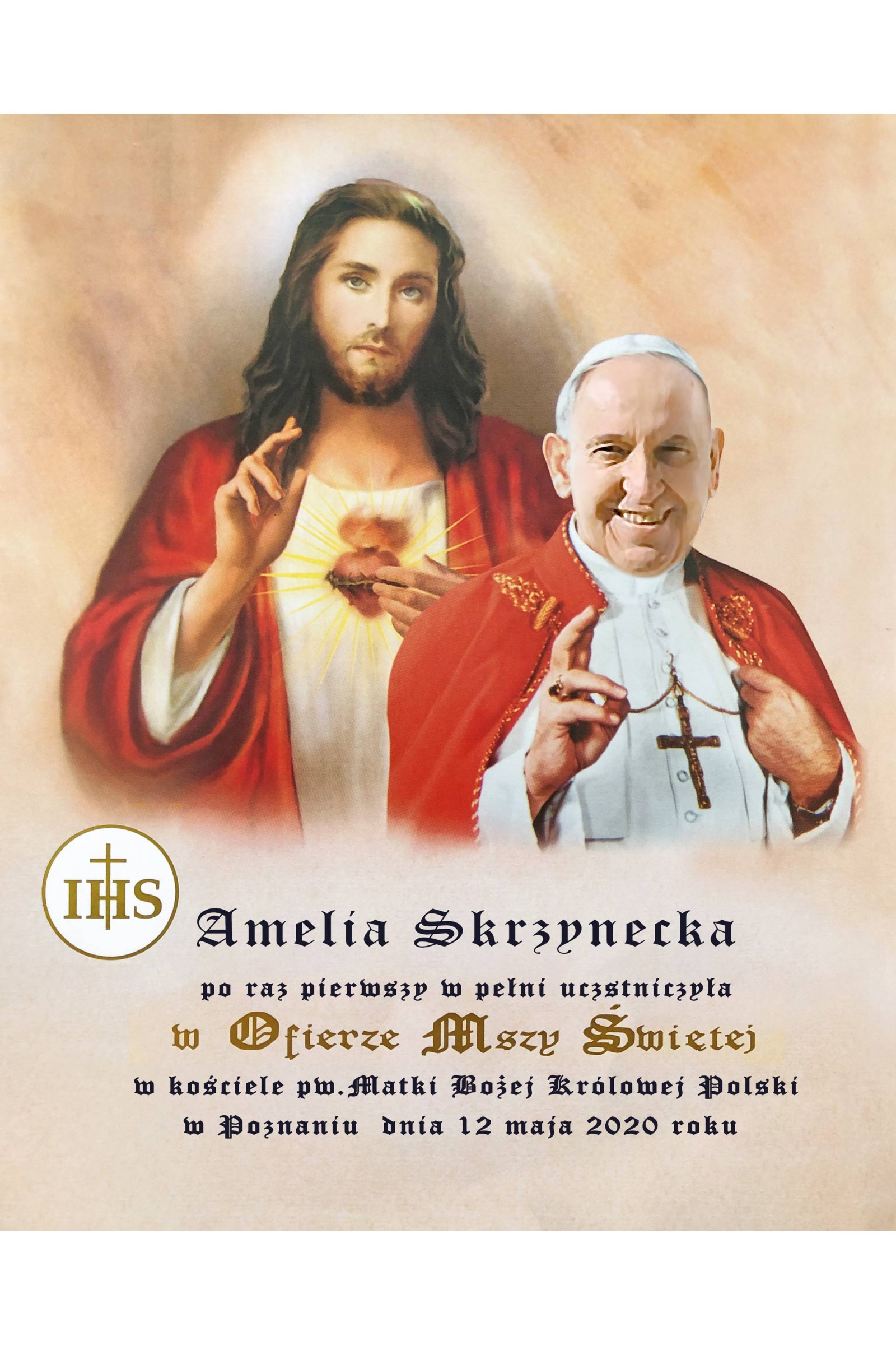 Obrazek komunijny pamiątkowy OPK 32 - obraz 1