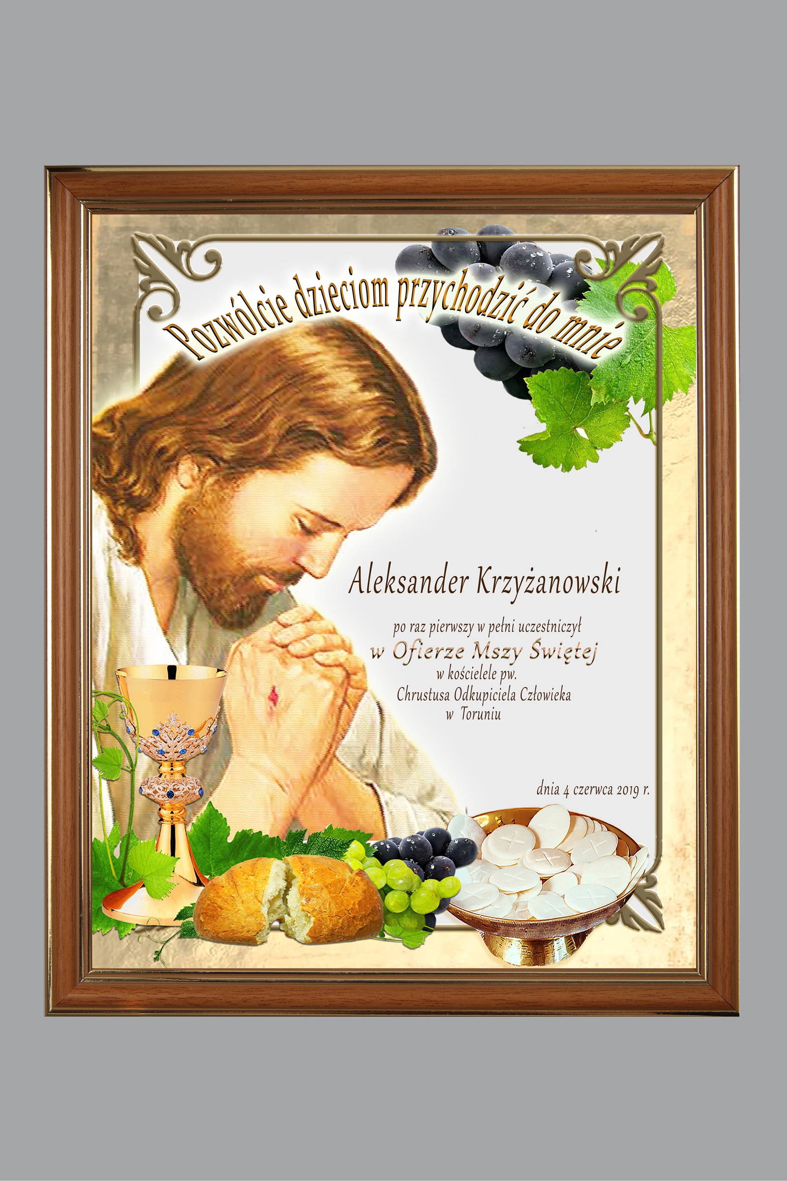 Obrazek komunijny pamiątkowy OPK 10 - obraz 0