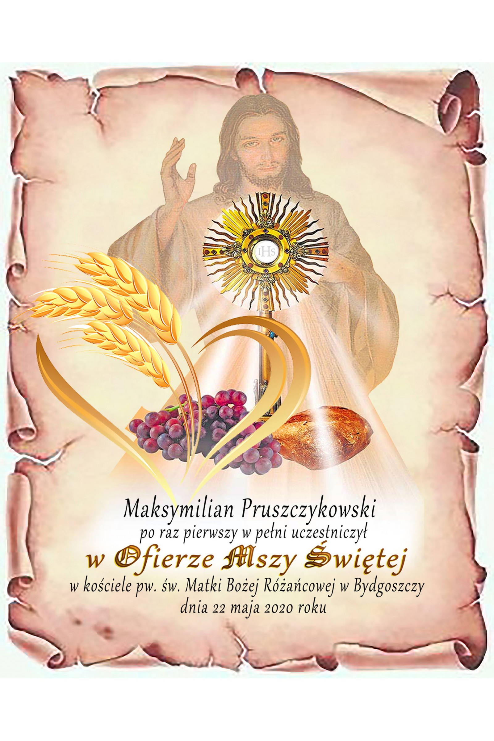 Obrazek komunijny pamiątkowy OPK 12 - obraz 1