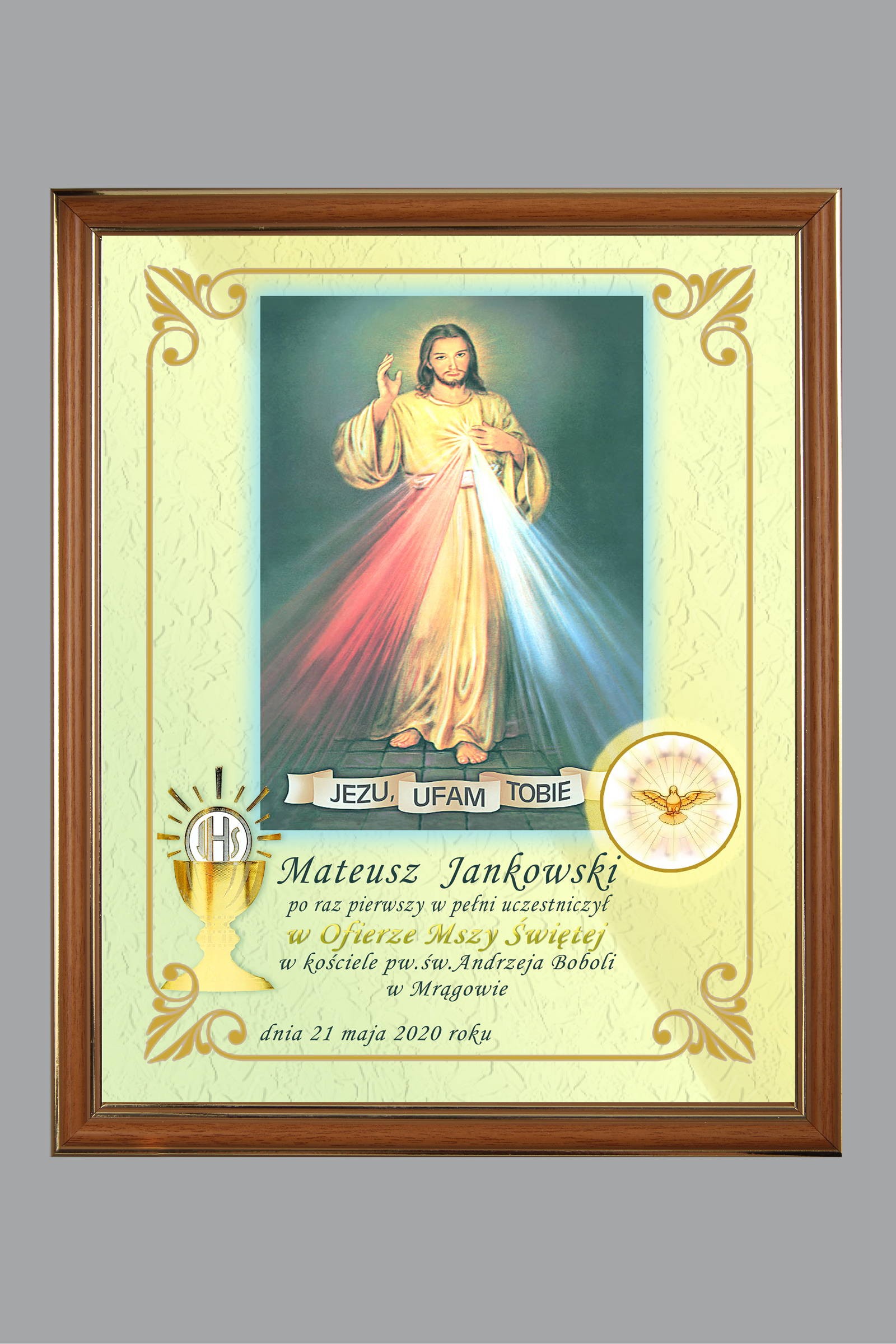 Obrazek komunijny pamiątkowy OPK 16 - obraz 0