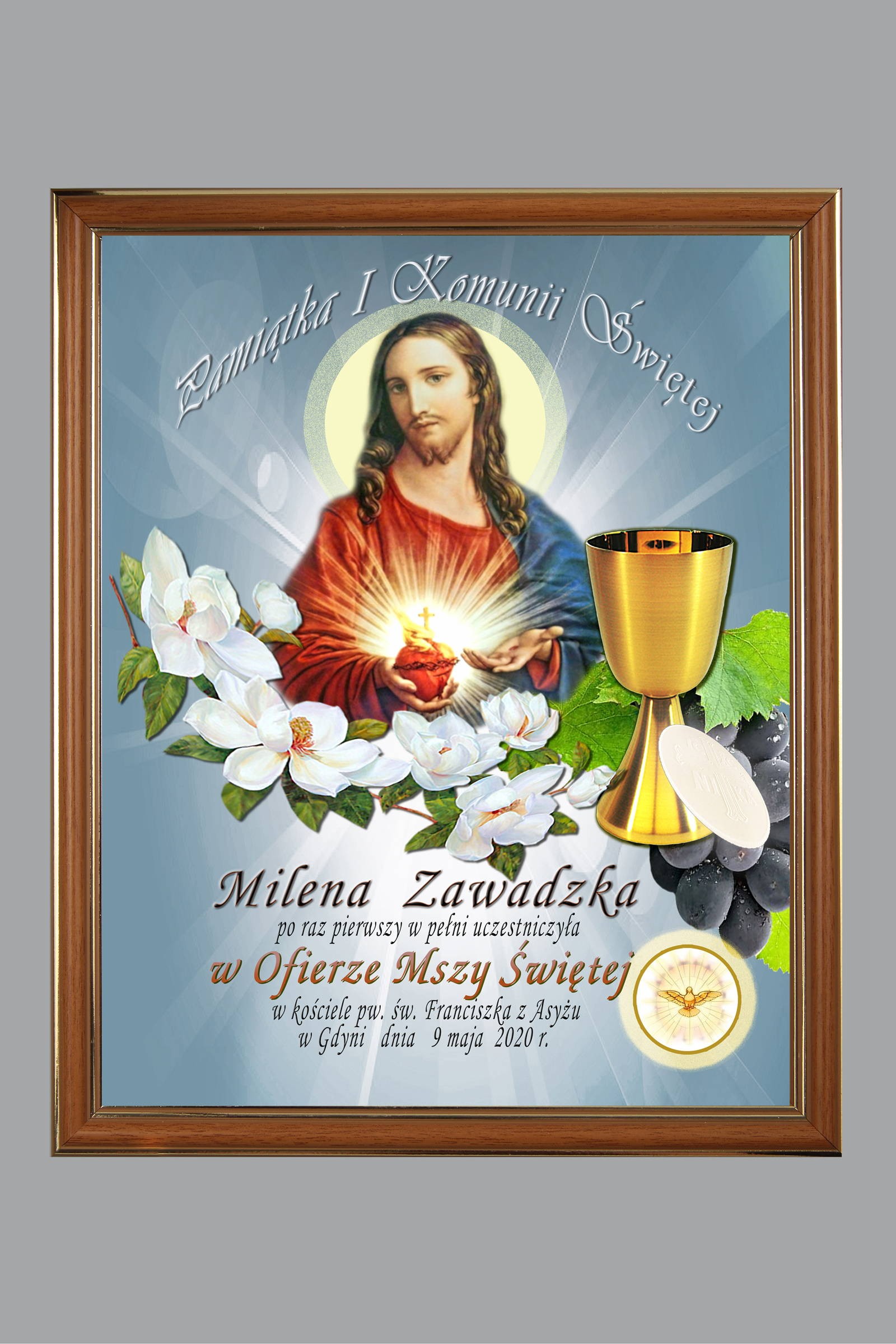 Obrazek komunijny pamiątkowy OPK 23 - obraz 0