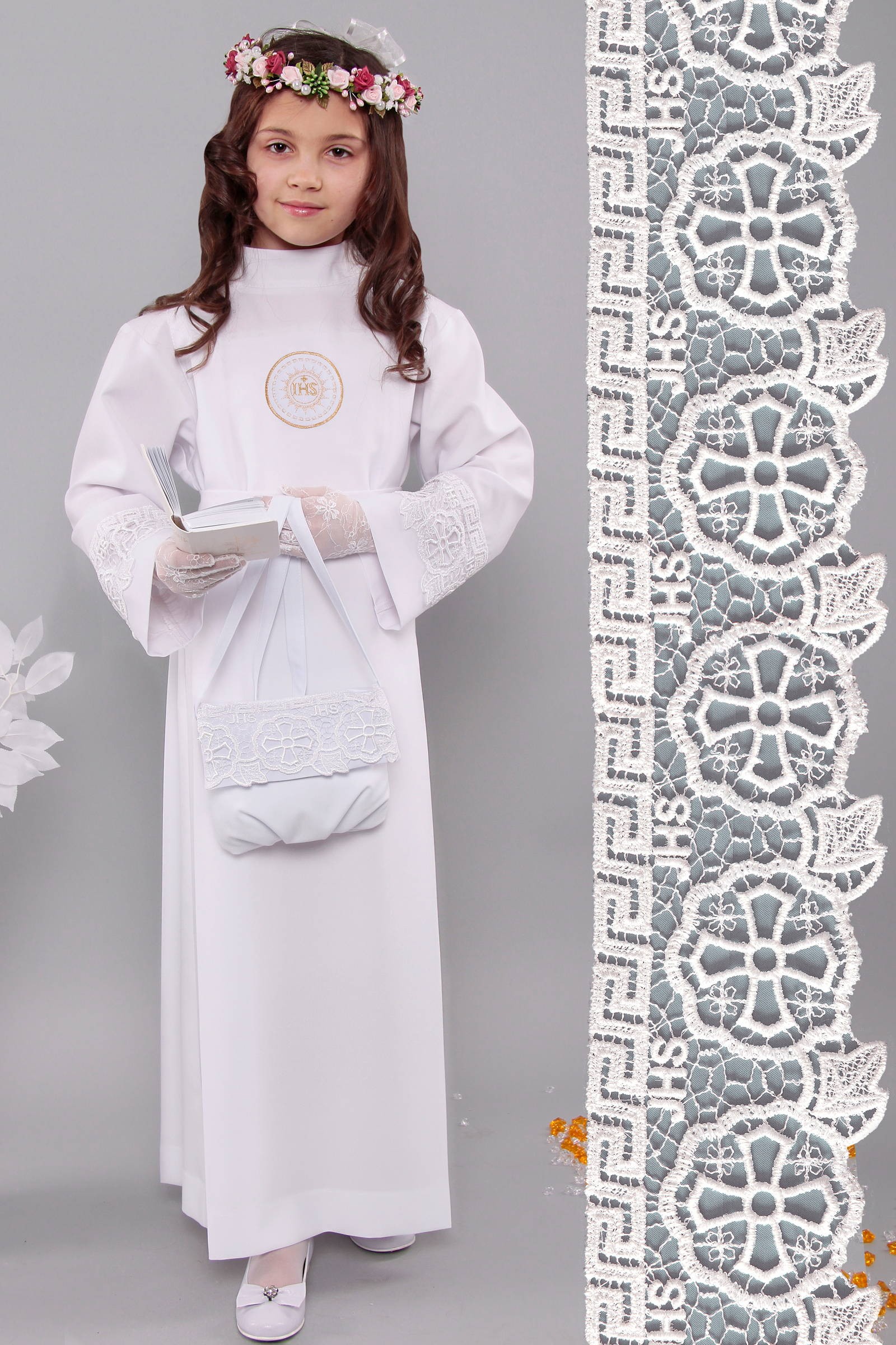 Alba komunijna z gipiurą 8a/Z1 - z zakładką - obraz 1