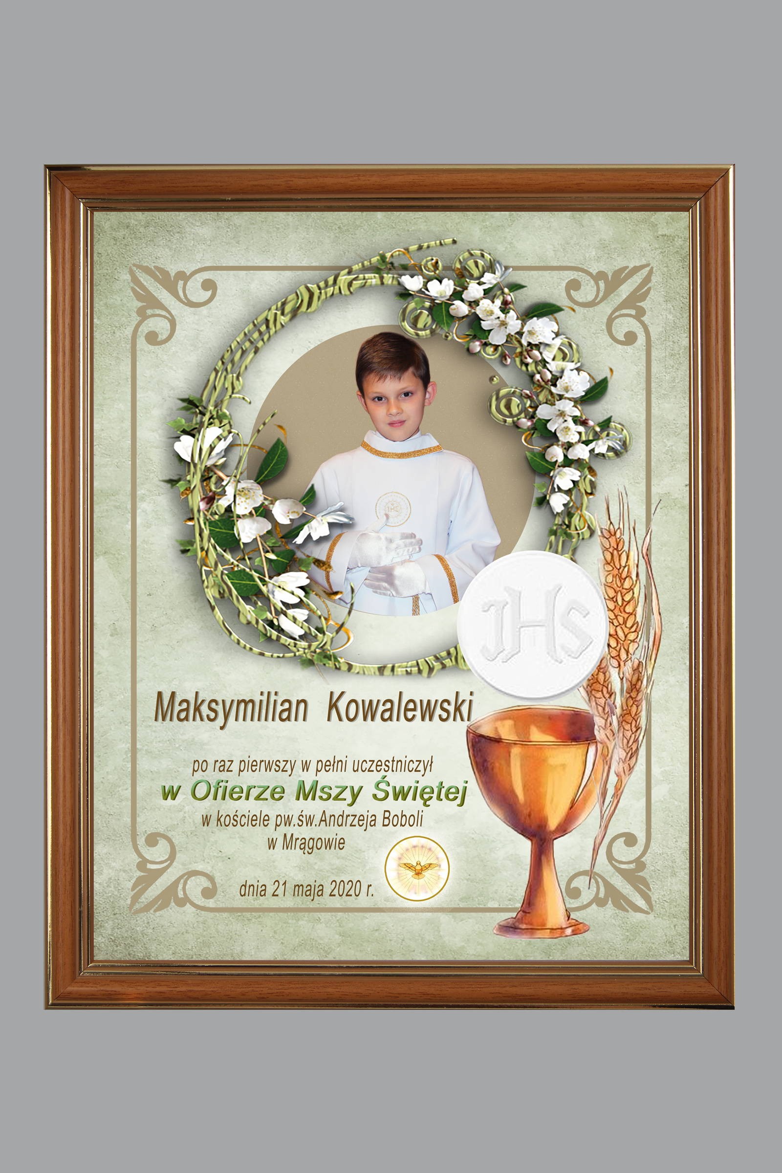 Obrazek komunijny ze zdjęciem OPK 101 - obraz 0