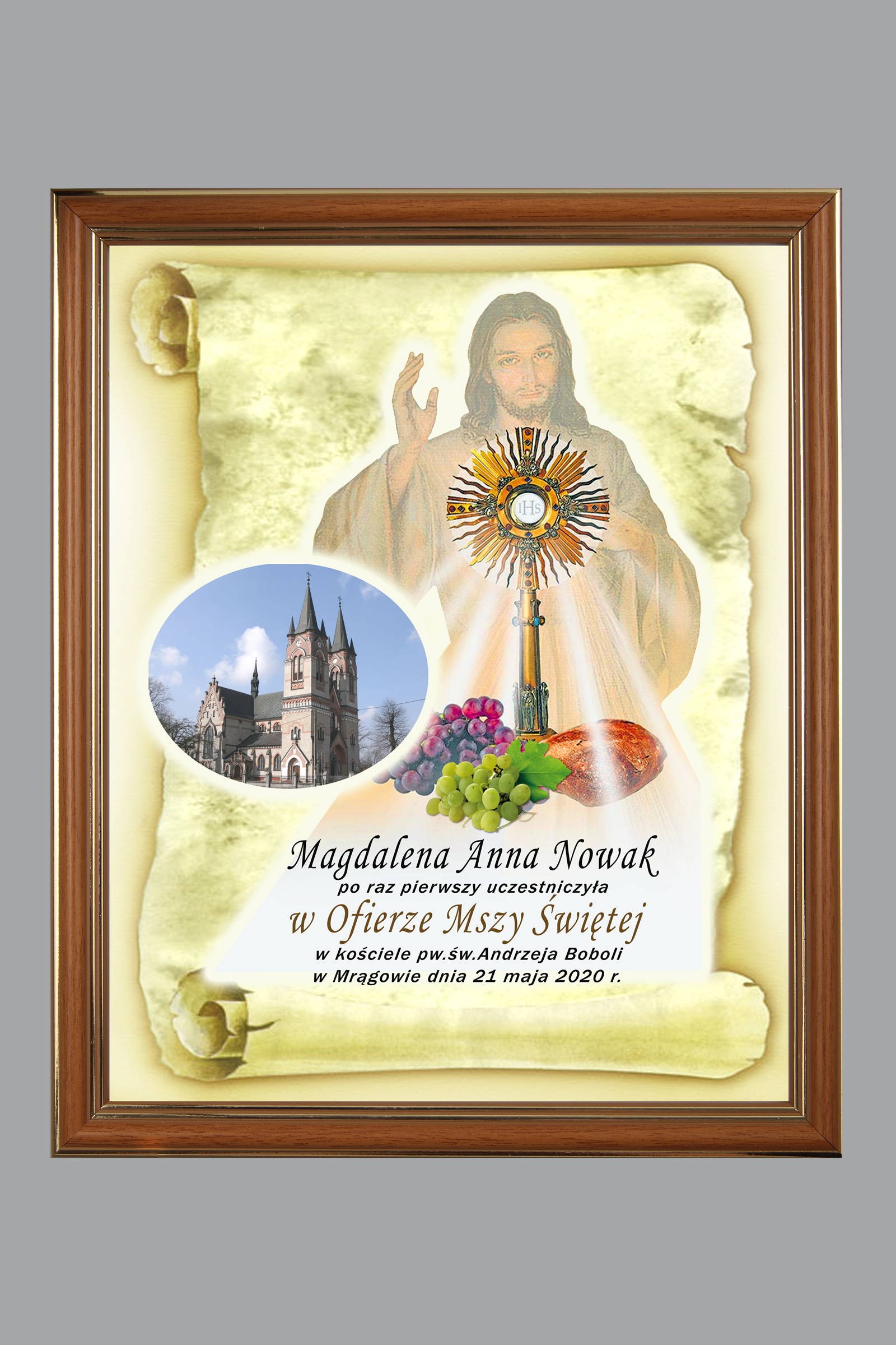 Obrazek komunijny ze zdjęciem OPK 103 - obraz 0