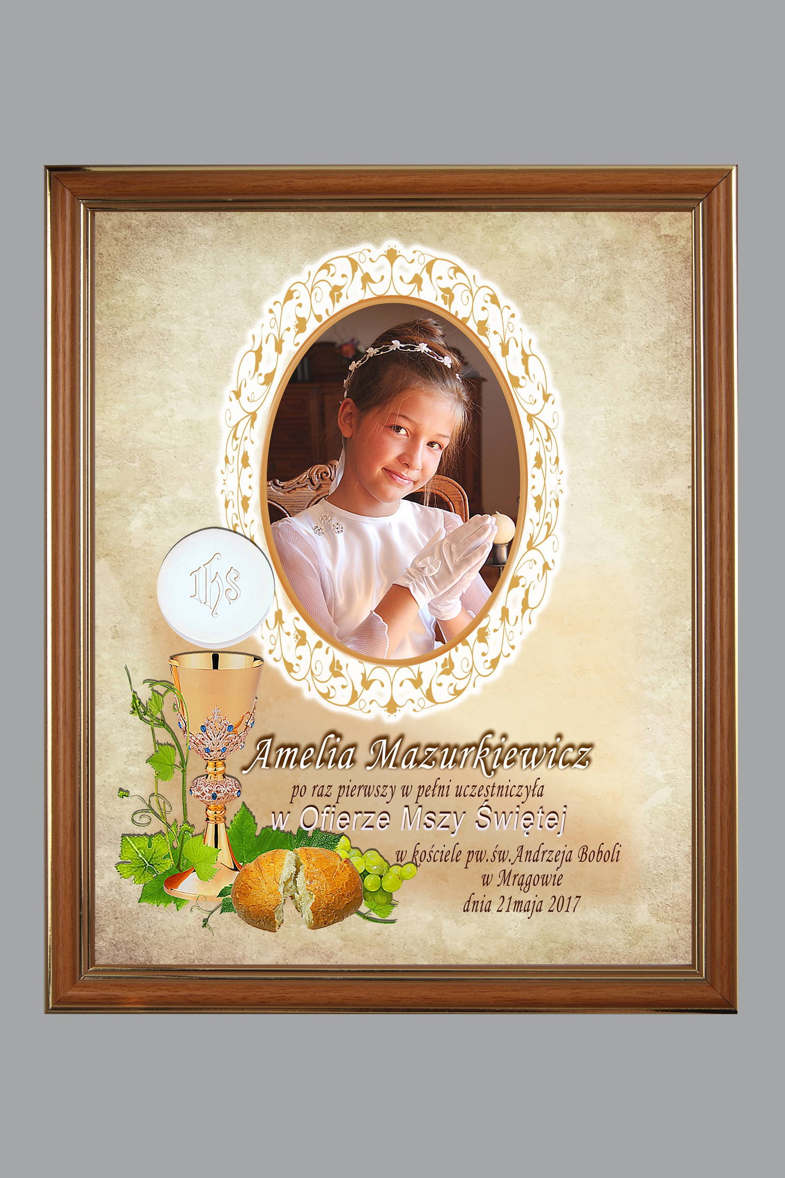 Obrazek komunijny ze zdjęciem OPK 102 - obraz 0