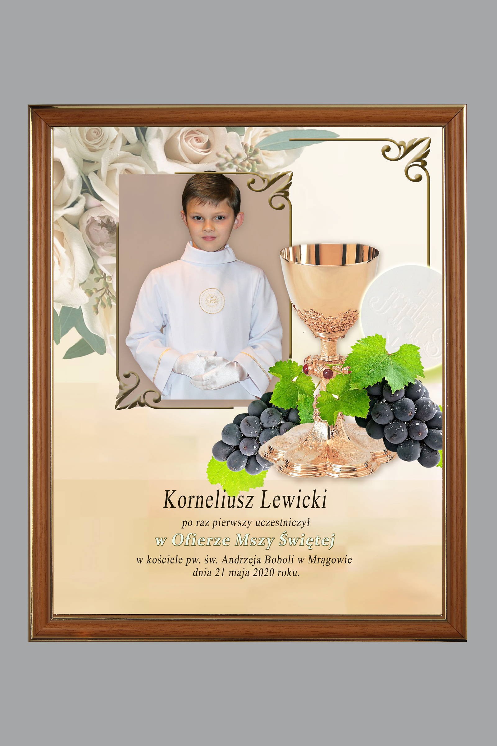 Obrazek komunijny ze zdjęciem OPK 108 - obraz 0