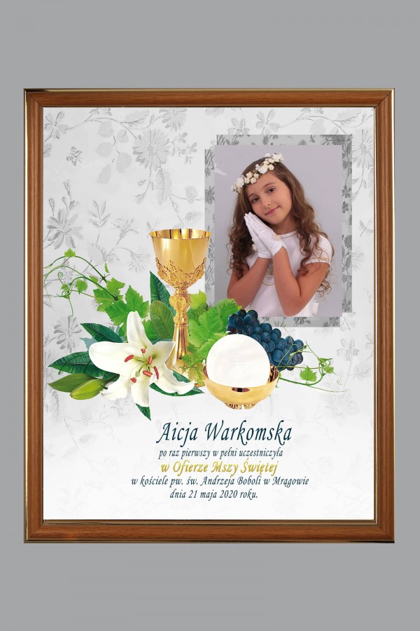 Obrazek komunijny ze zdjęciem OPK 106