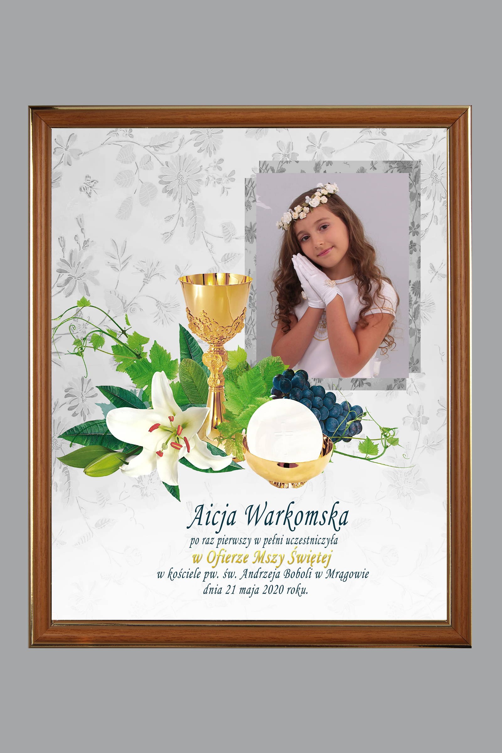 Obrazek komunijny ze zdjęciem OPK 106 - obraz 0