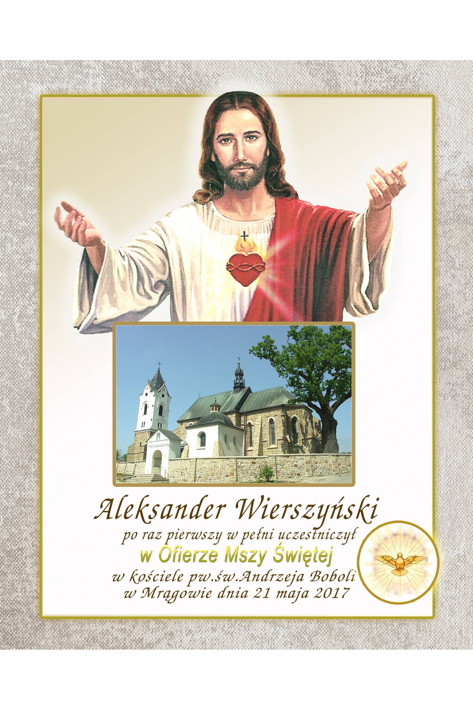 Obrazek komunijny ze zdjęciem OPK 105 - obraz 1