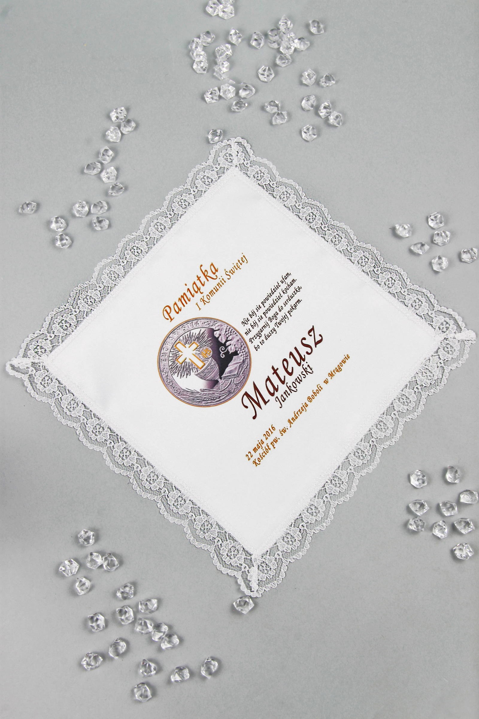 Chusteczka komunijna z grafiką personalizowana CHGI 1 - obraz 1