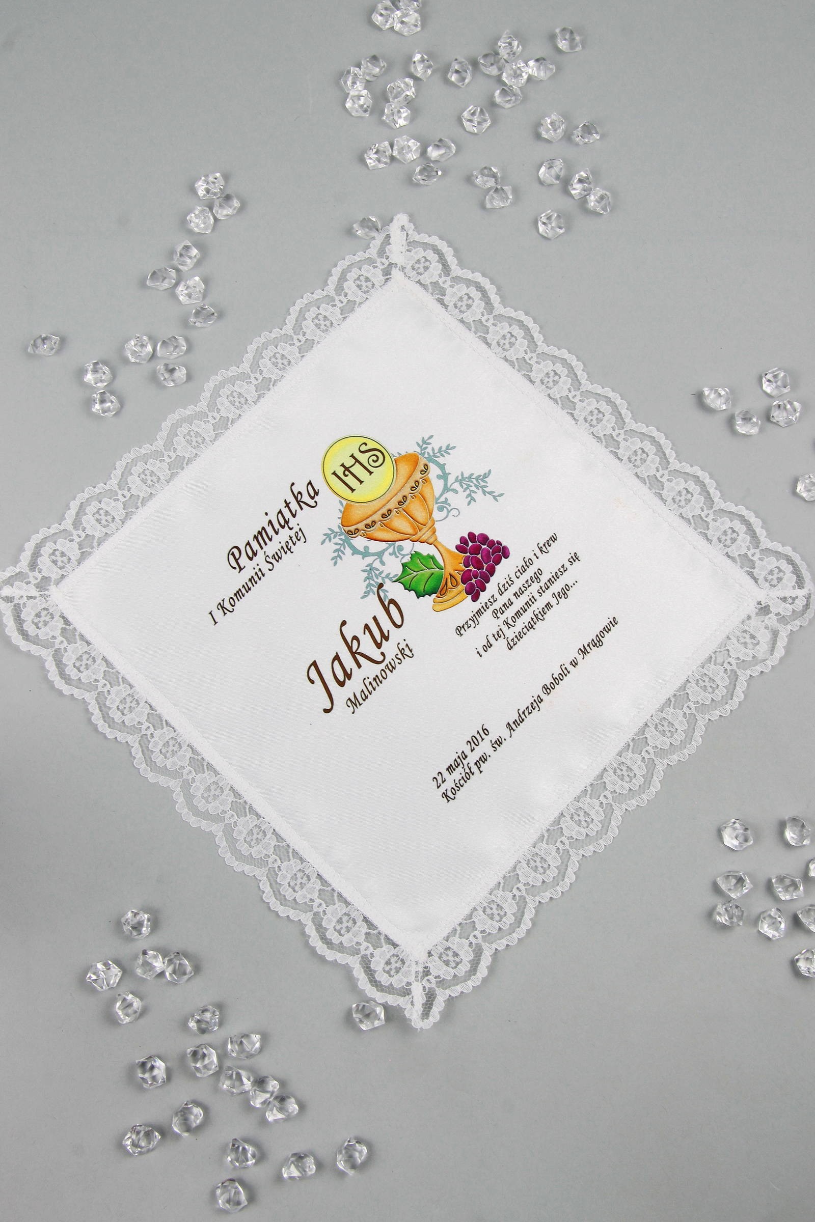 Chusteczka komunijna z grafiką personalizowana CHGI 2 - obraz 1