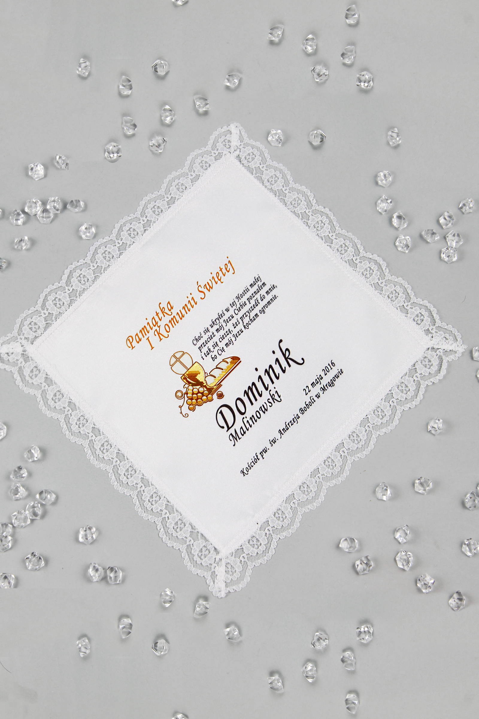 Chusteczka komunijna z grafiką personalizowana CHGI 4 - obraz 1