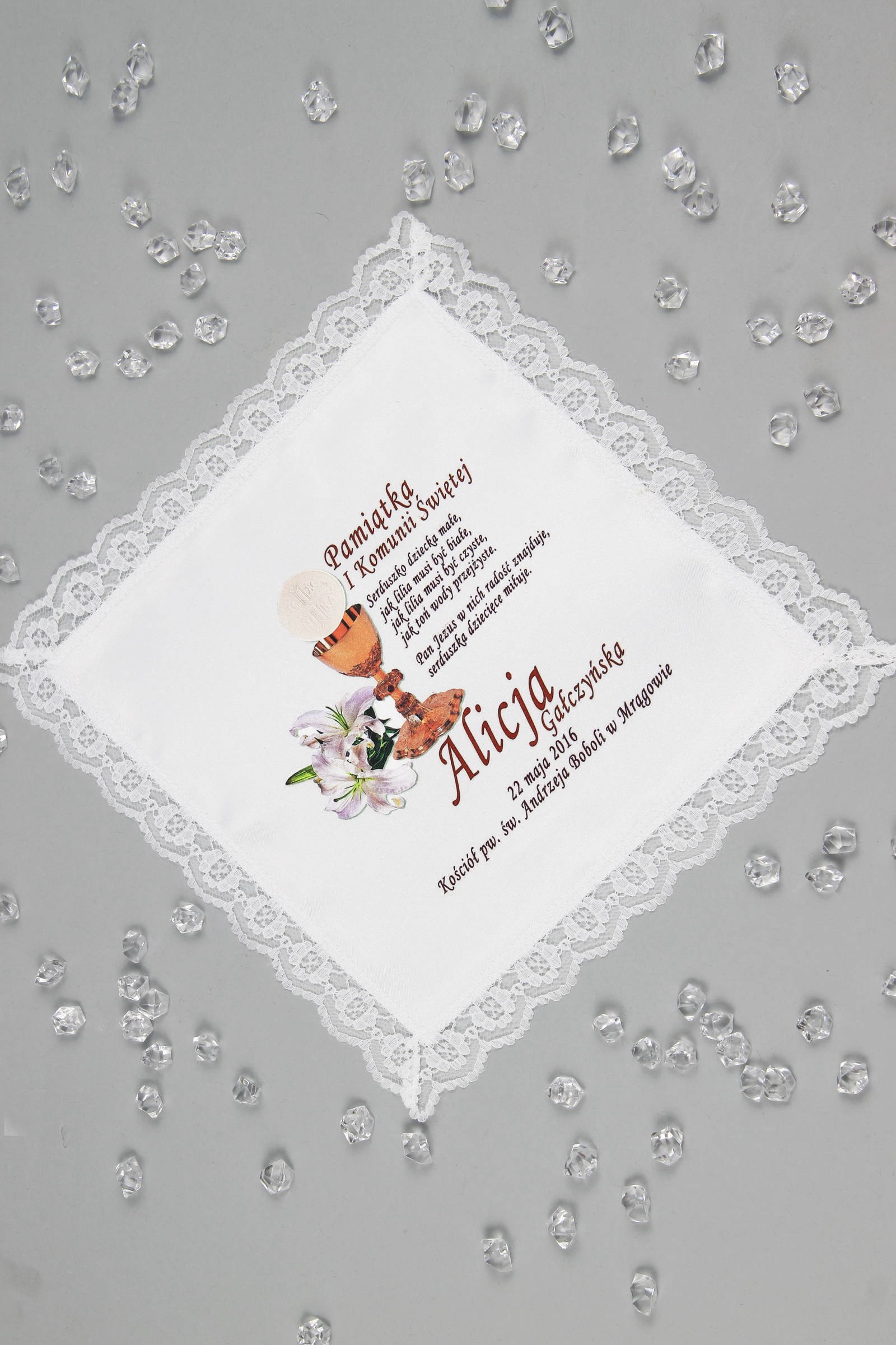 Chusteczka komunijna z grafiką personalizowana CHGI 6 - obraz 1