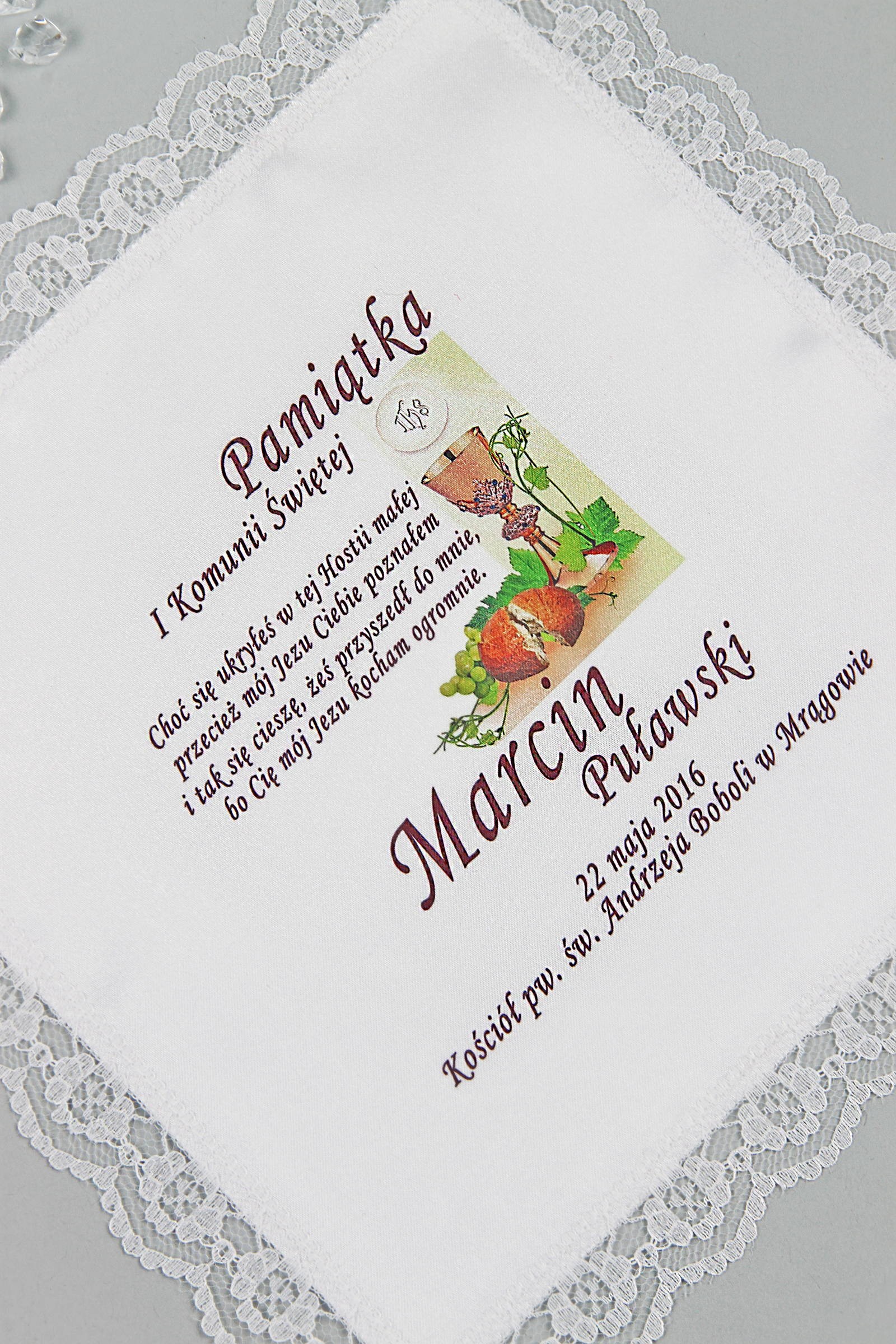 Chusteczka komunijna z grafiką personalizowana CHGI 5 - obraz 0