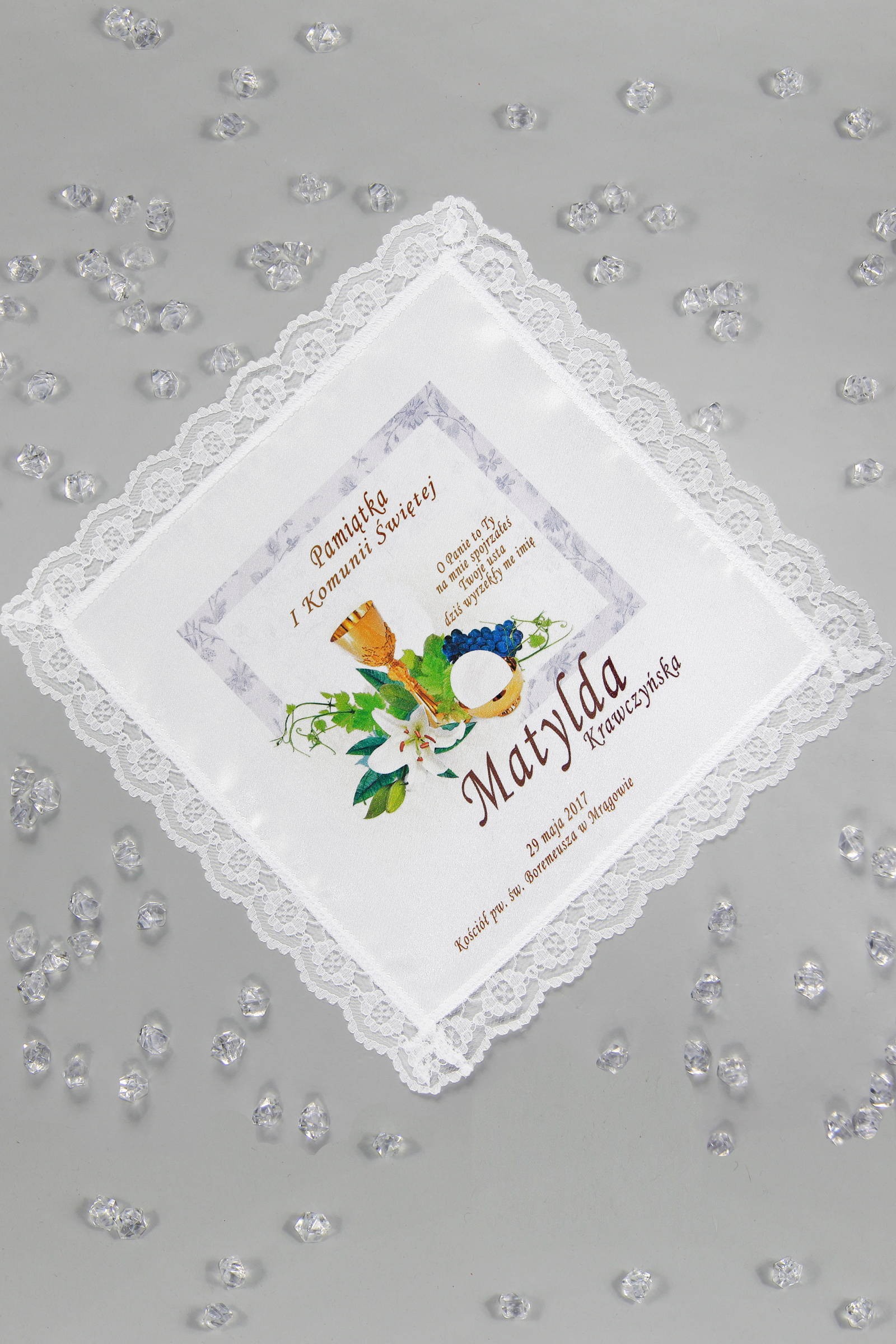 Chusteczka komunijna z grafiką personalizowana CHGI 11 - obraz 1