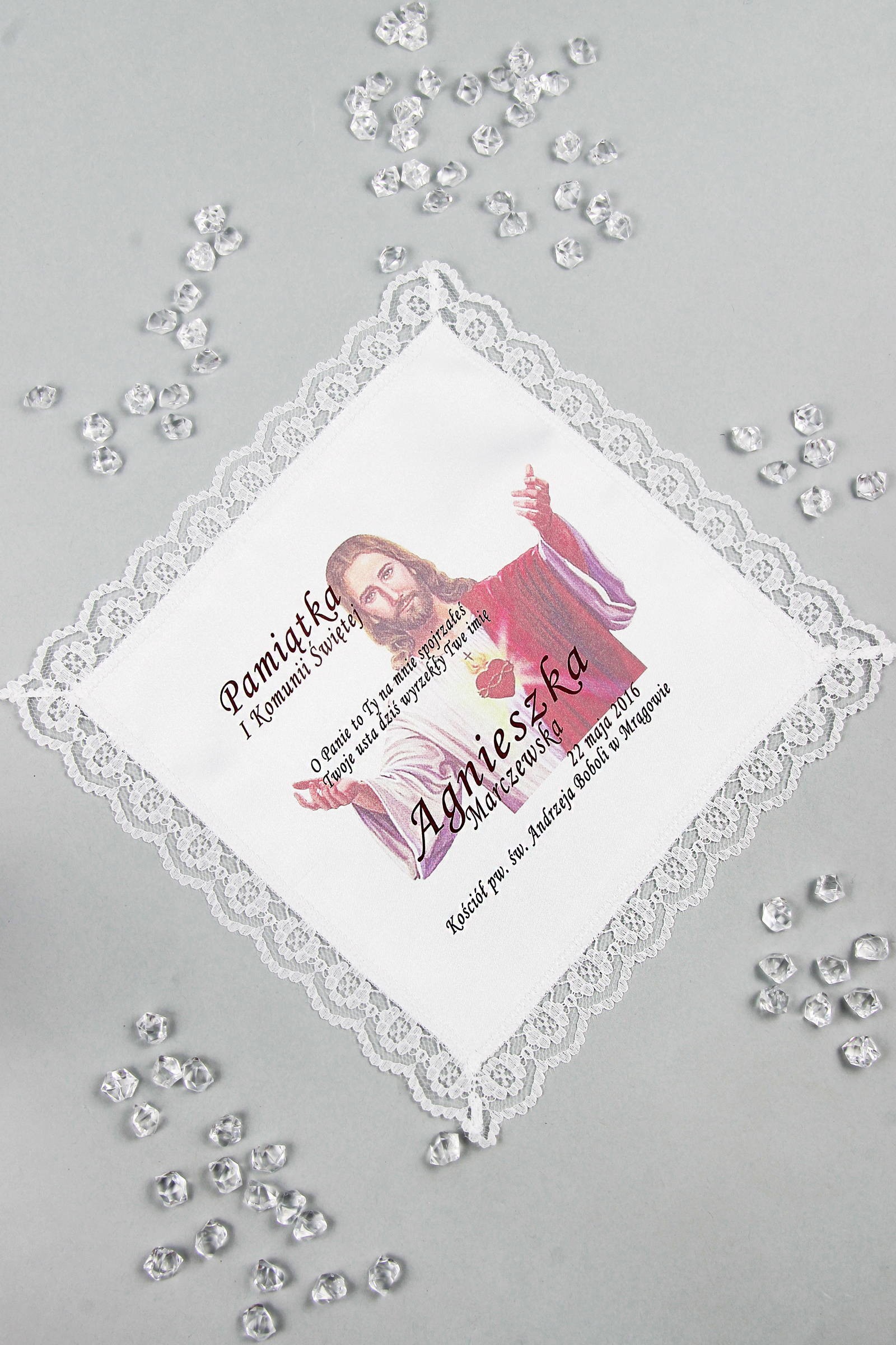Chusteczka komunijna z grafiką personalizowana CHGI 8 - obraz 1