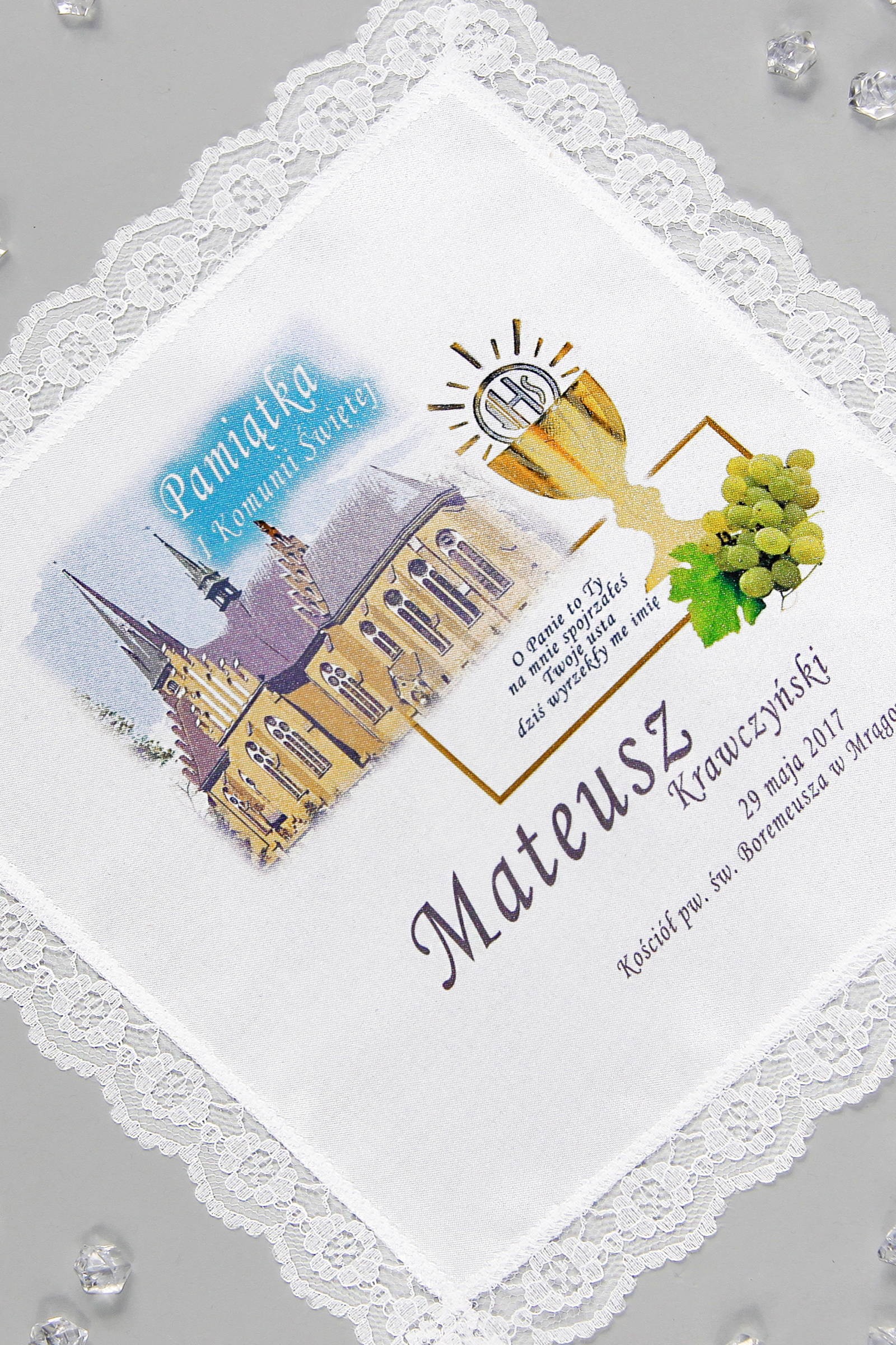 Chusteczka komunijna z grafiką personalizowana CHGI 12 - obraz 0