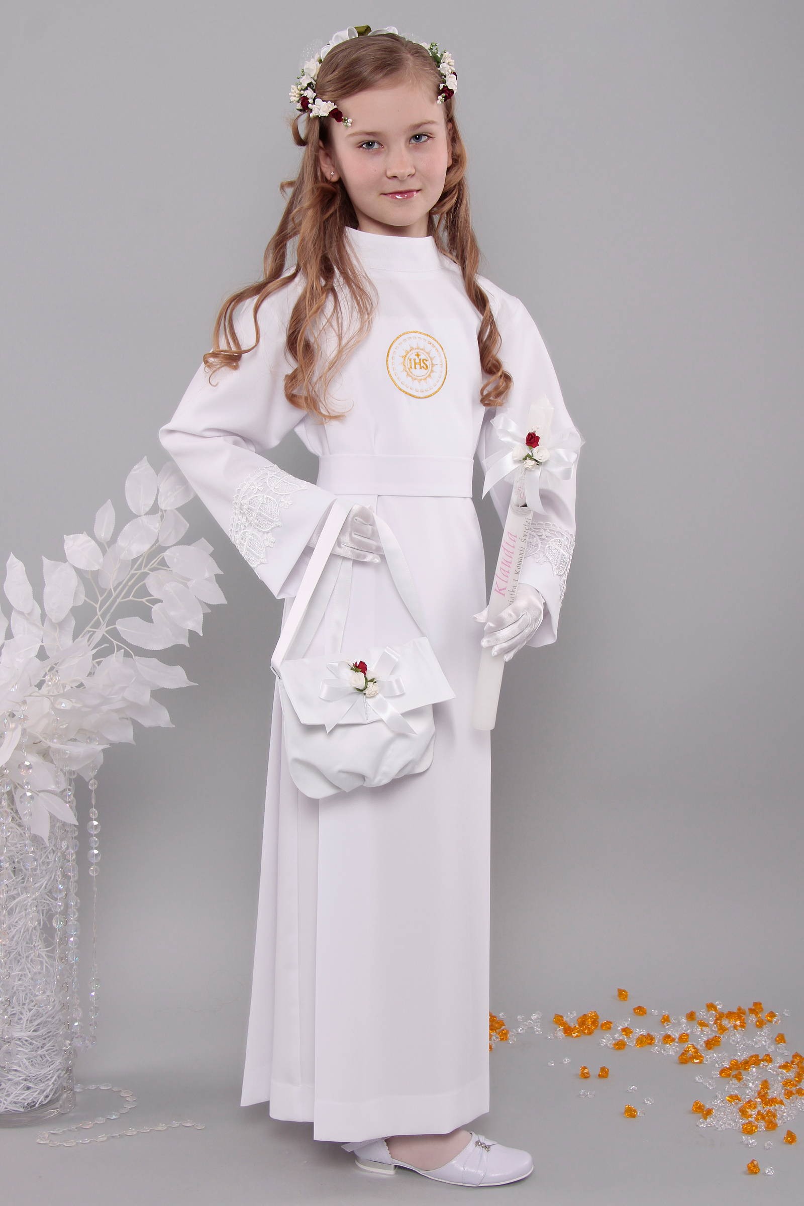 Alba komunijna z gipiurą 8a/Z2 - z zakładką - obraz 2