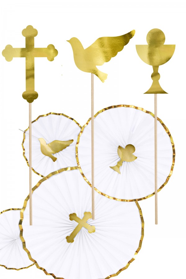 Dekoracje komunijne - większe symbole - komplet