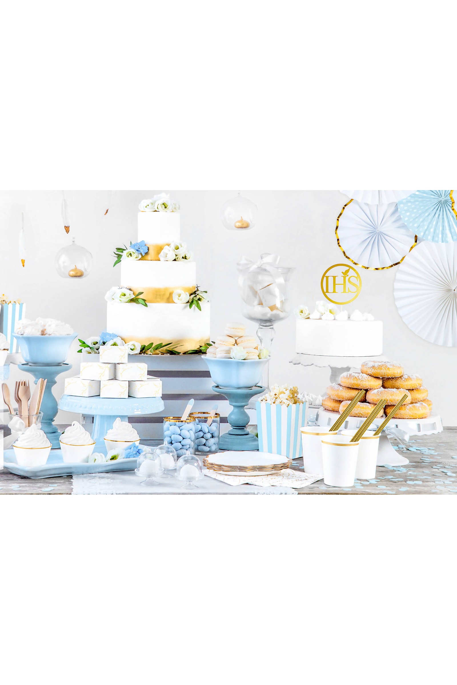 Dekoracje komunijne - talerzyki ze złotem - obraz 2