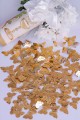 Komunijne ozdoby stołu - confetti złote motyle - obraz 1