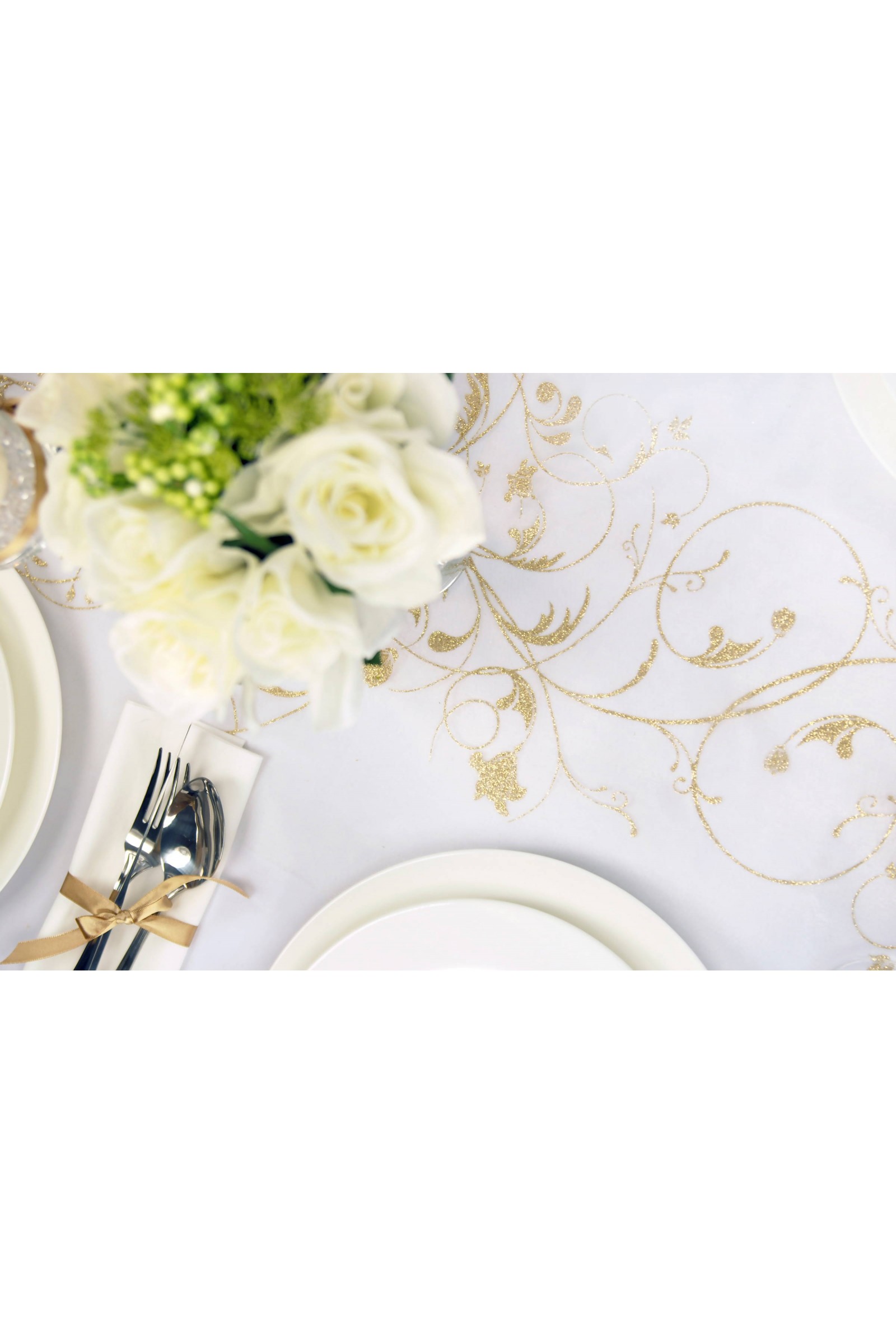 Lambrekin komunijny - złoty ornament 1 - obraz 1