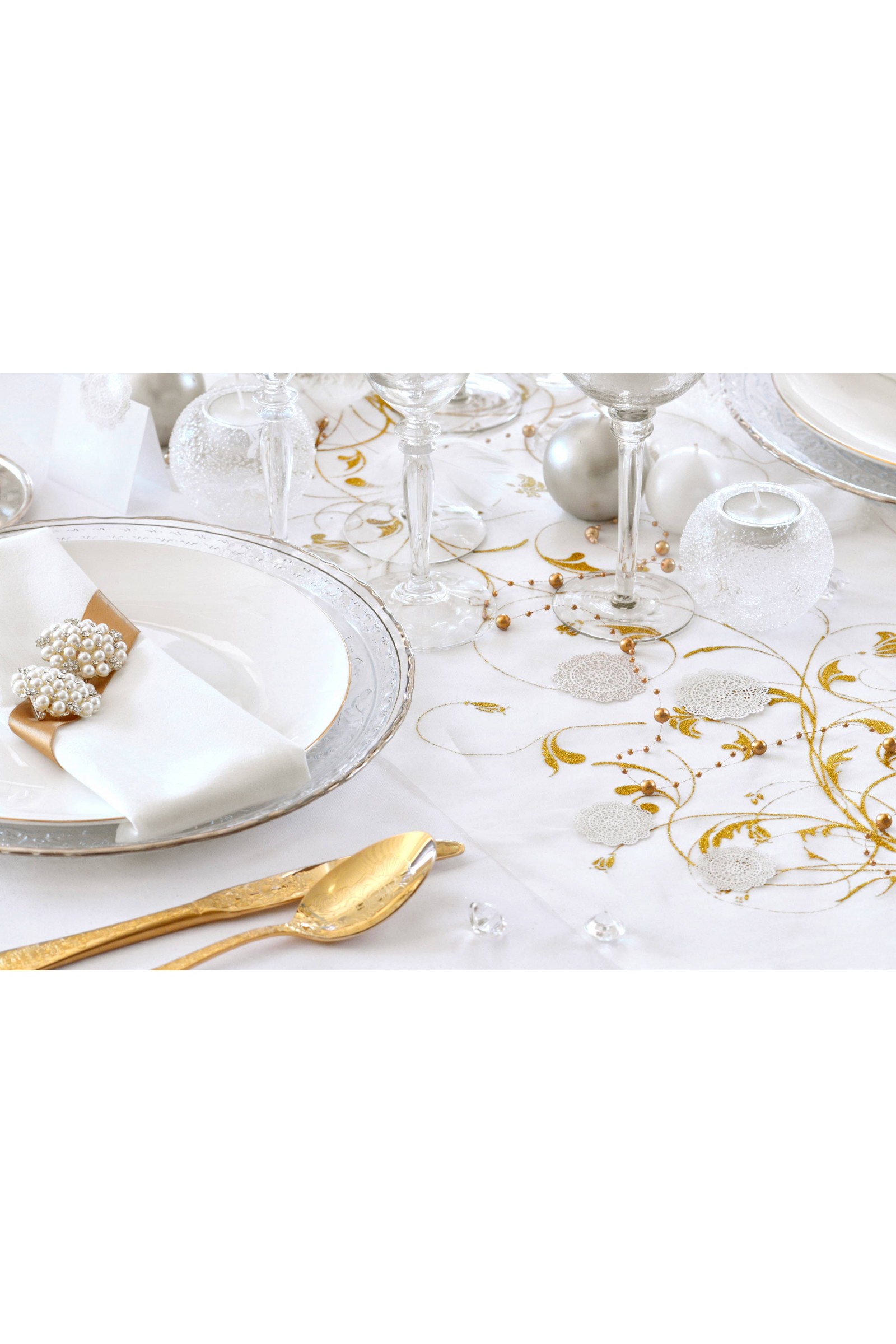 Lambrekin komunijny - złoty ornament 1 - obraz 3