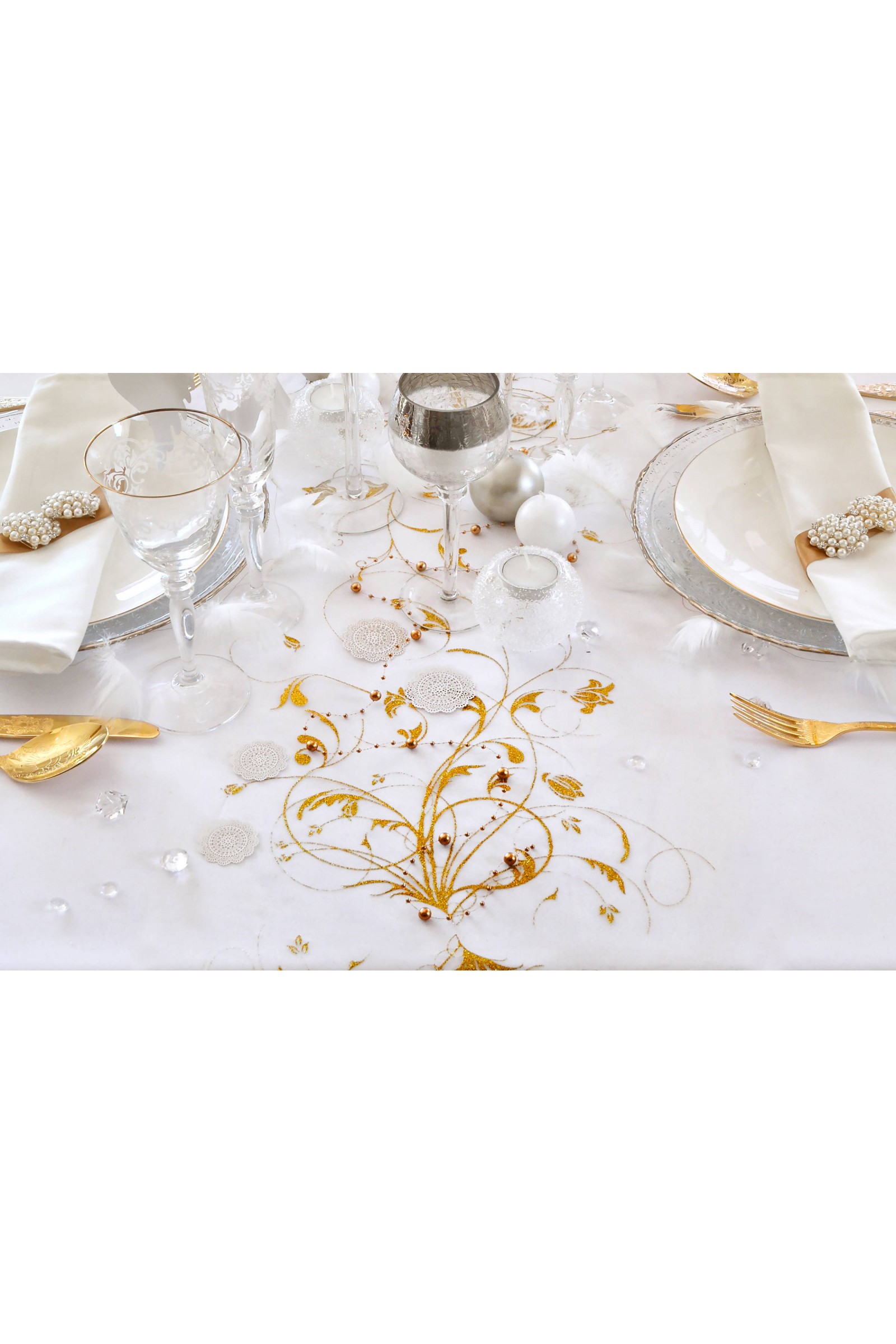 Lambrekin komunijny - złoty ornament 1 - obraz 2