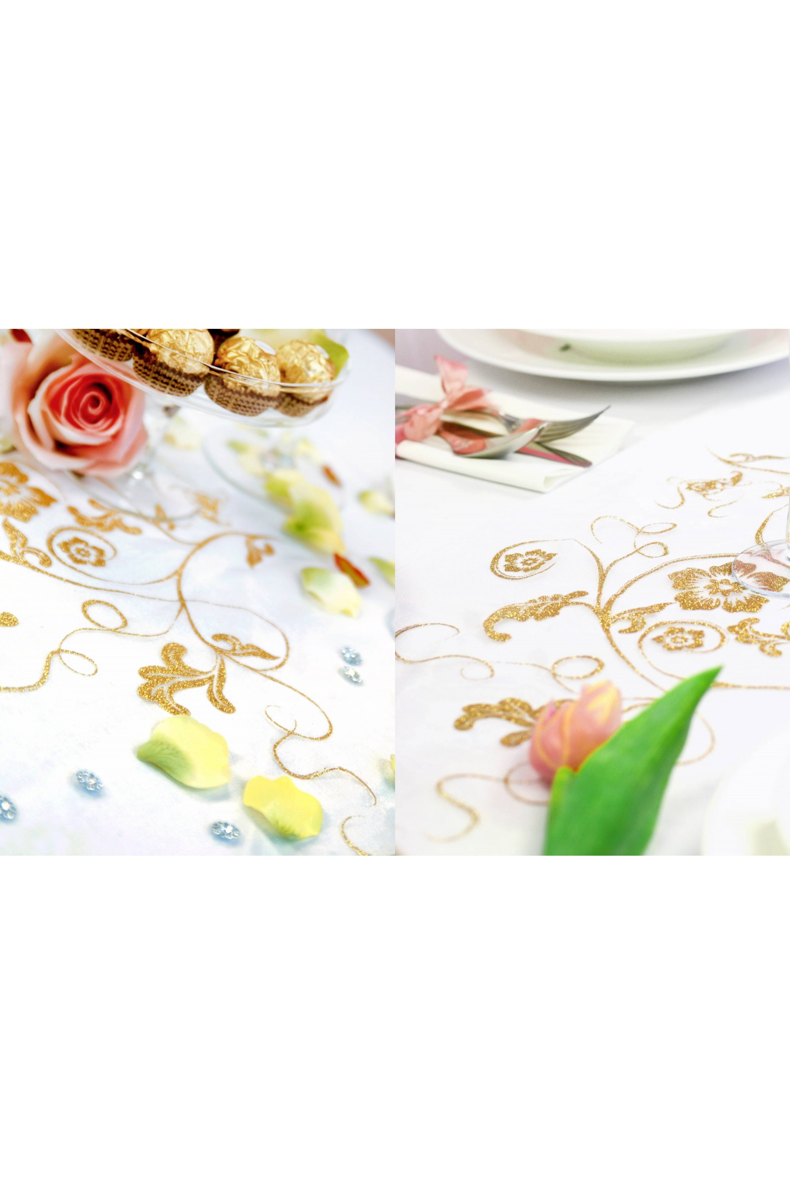 Lambrekin komunijny - złoty ornament 2 - obraz 3