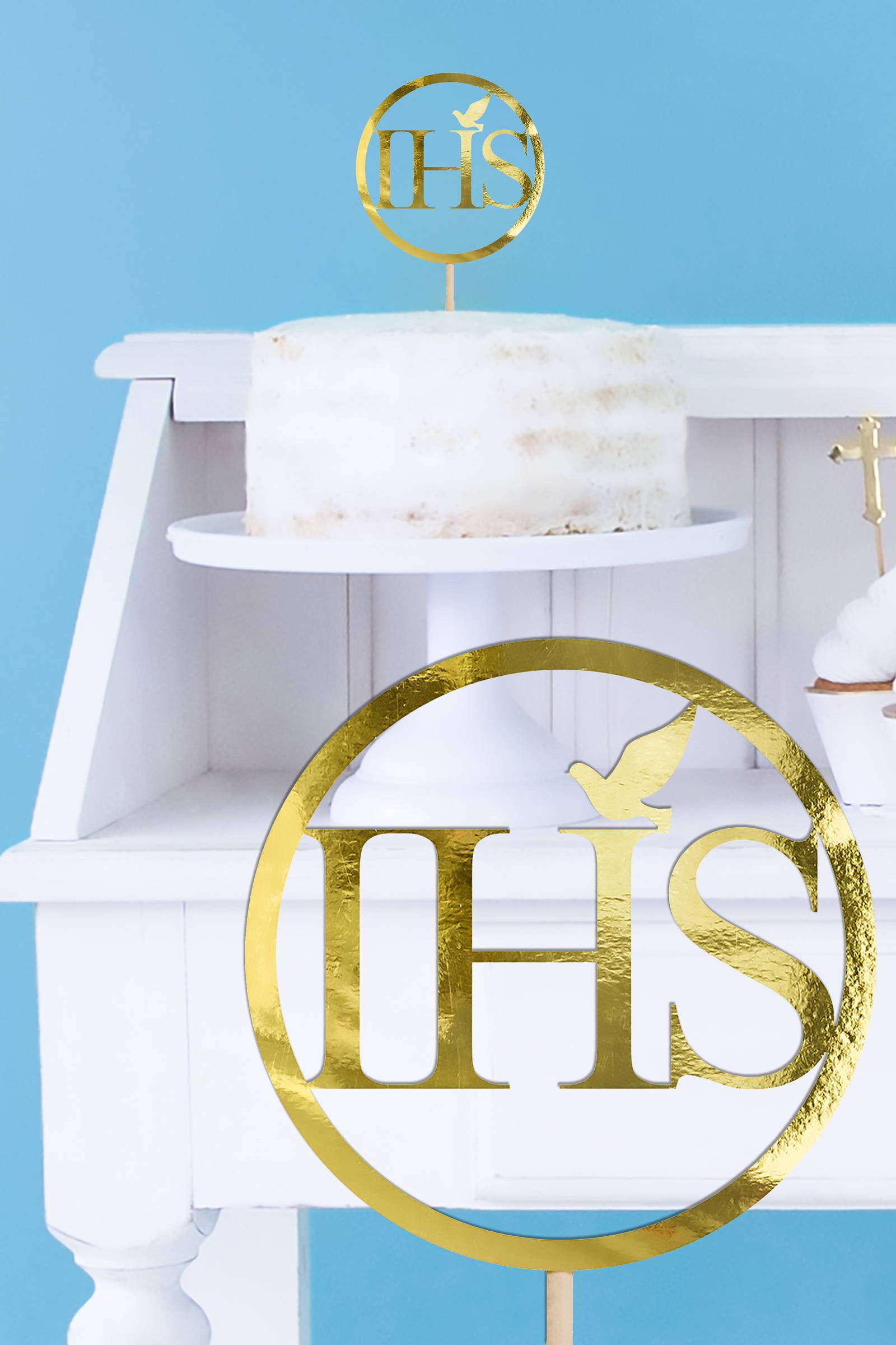 Dekoracja komunijna - IHS - obraz 1