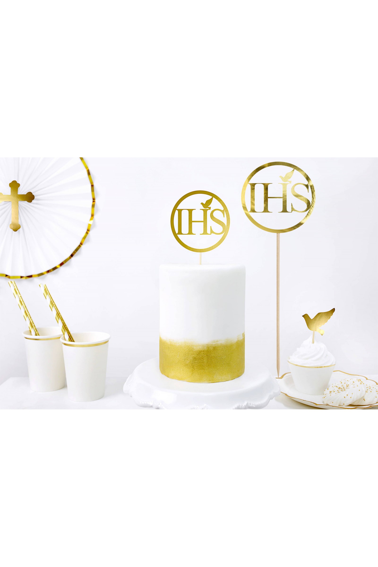 Dekoracja komunijna - IHS - obraz 2