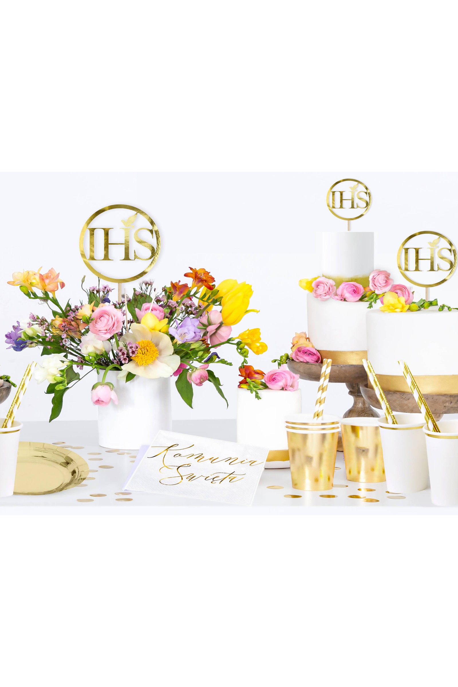 Dekoracja komunijna - IHS - obraz 5