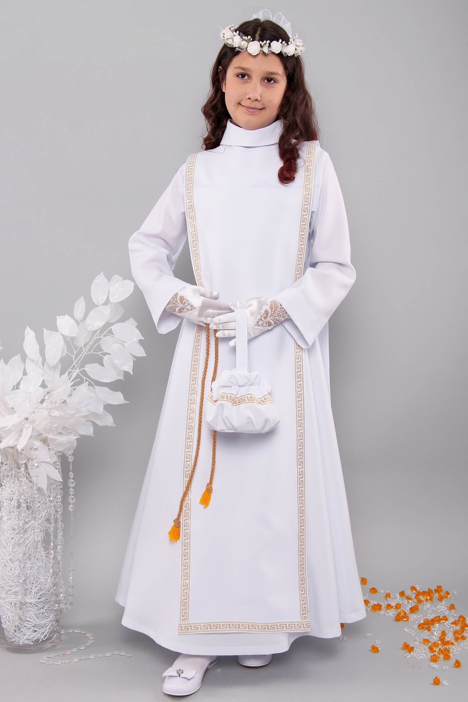 Alba komunijna 3/RH - z szkaplerzem (habitowa) - obraz 1