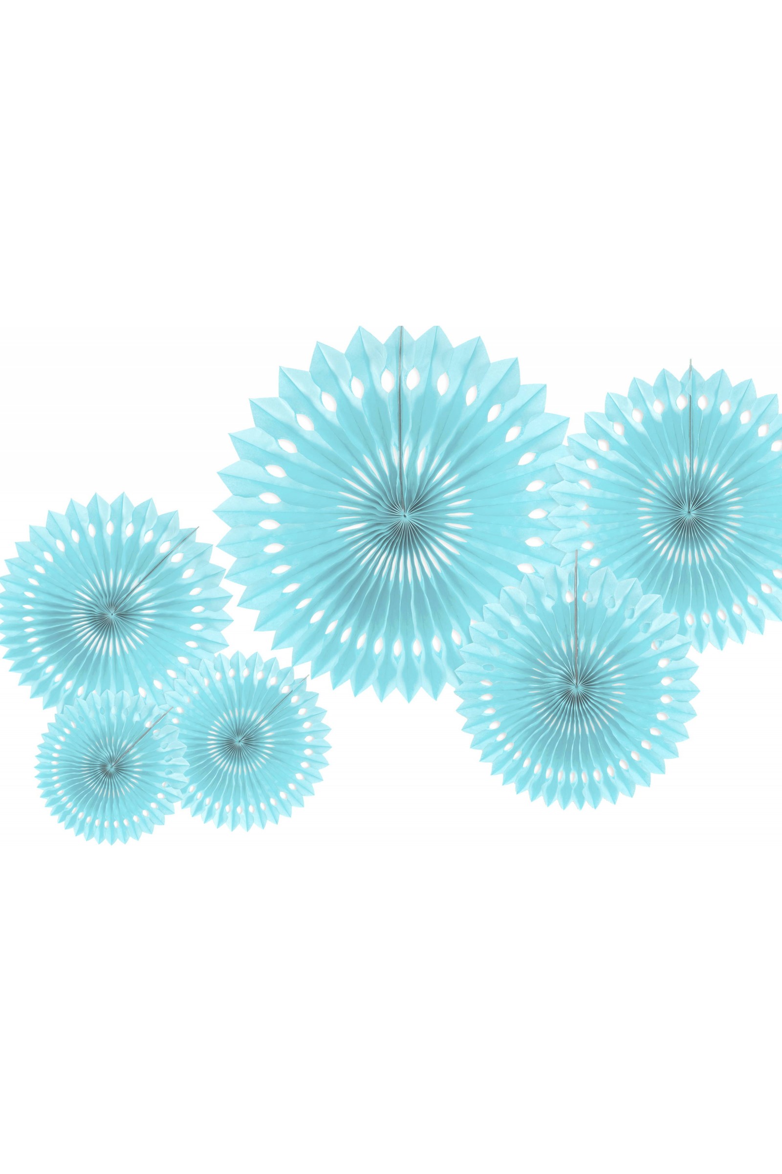 Dekoracje komunijne - błękitne rozety - komplet - obraz 1