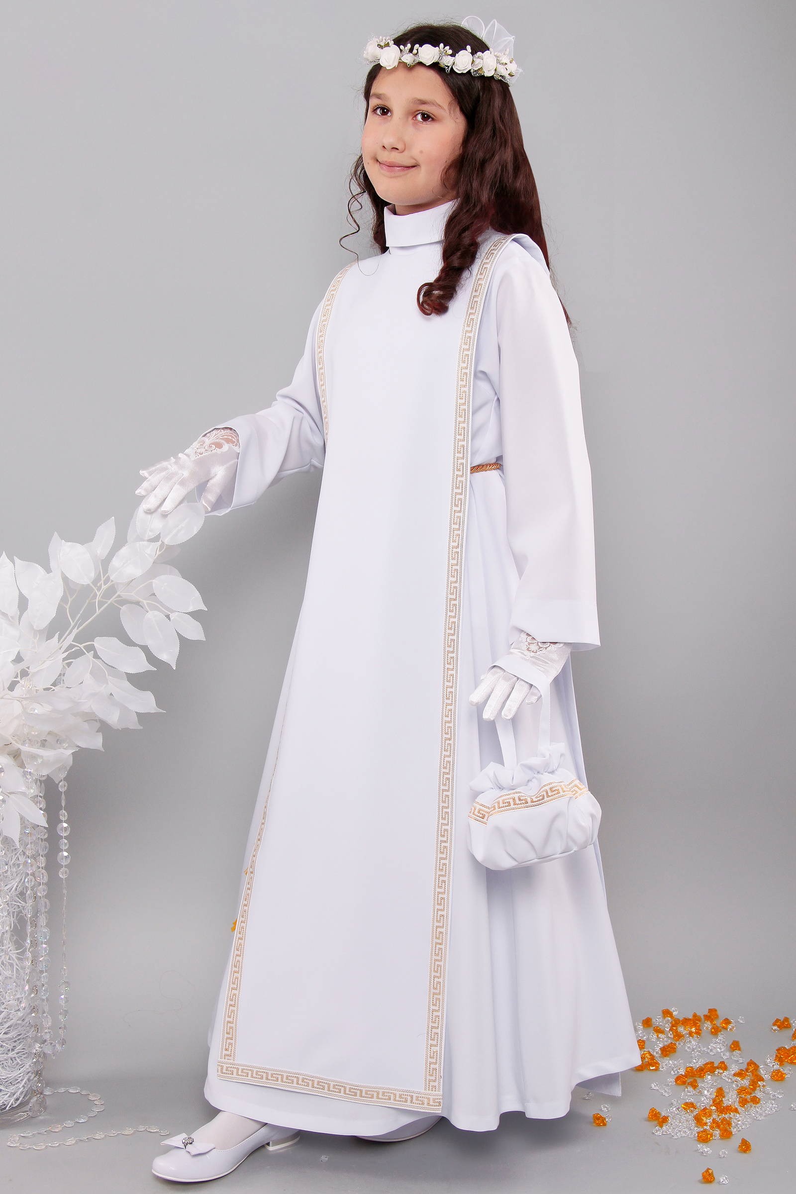 Alba komunijna 3/RH - z szkaplerzem (habitowa) - obraz 2