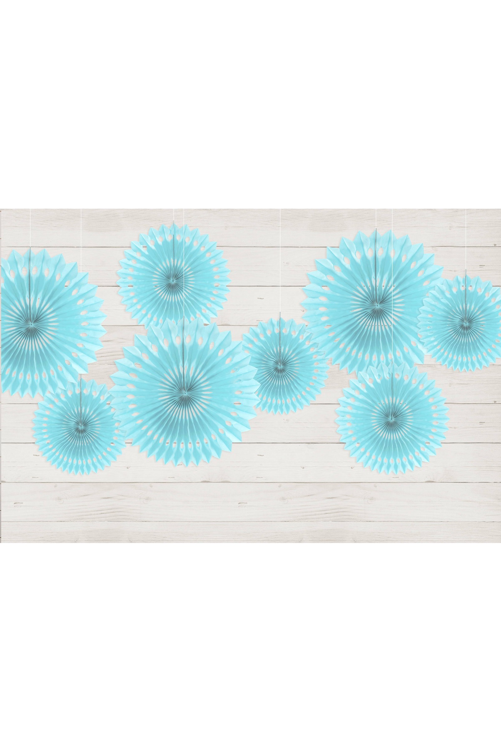 Dekoracje komunijne - błękitne rozety - komplet - obraz 5