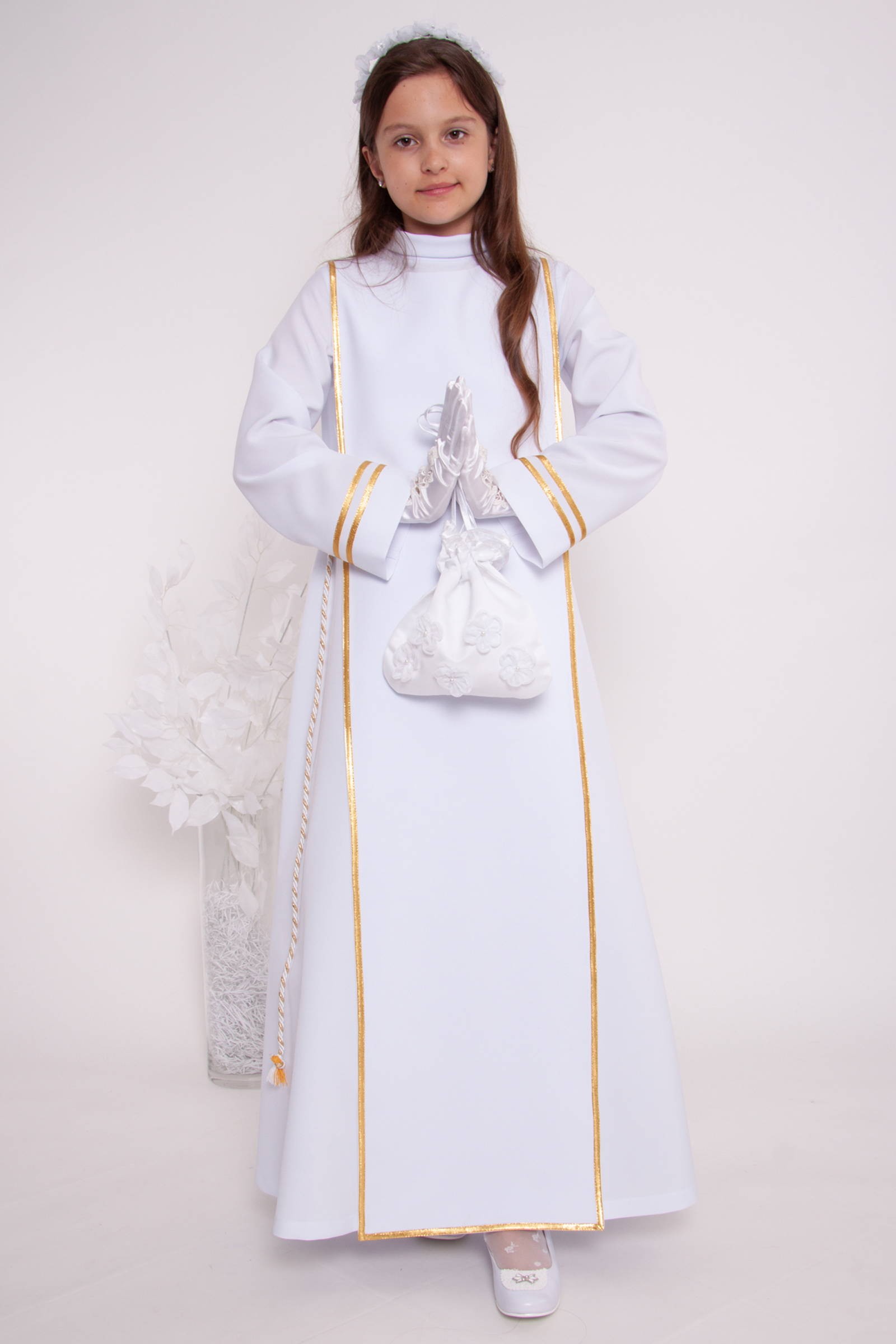 Alba komunijna 5/RH - z szkaplerzem (habitowa) - obraz 1