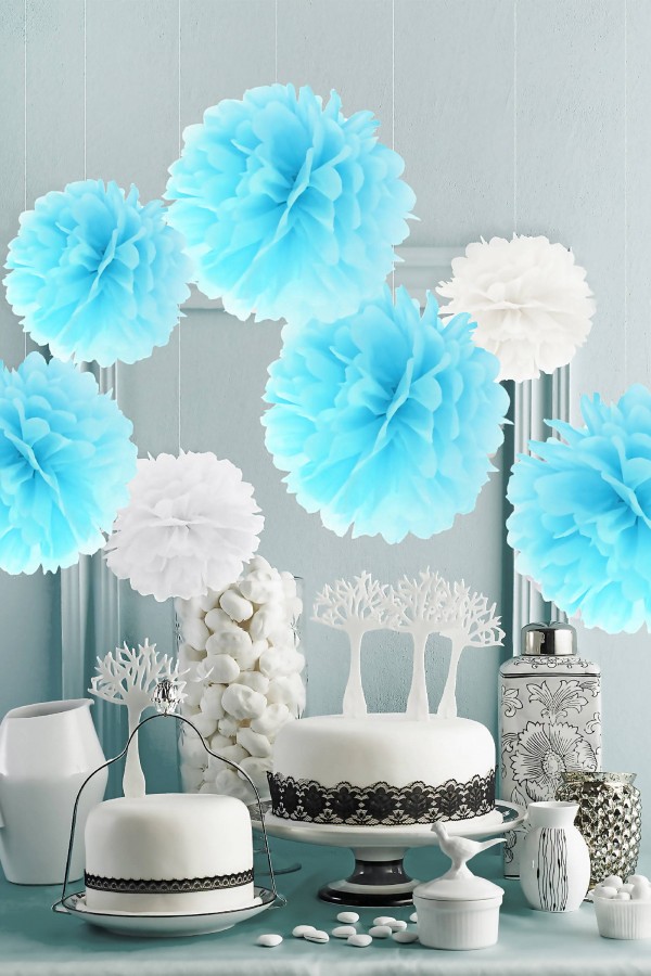 Kula dekoracyjna komunijna - niebieska