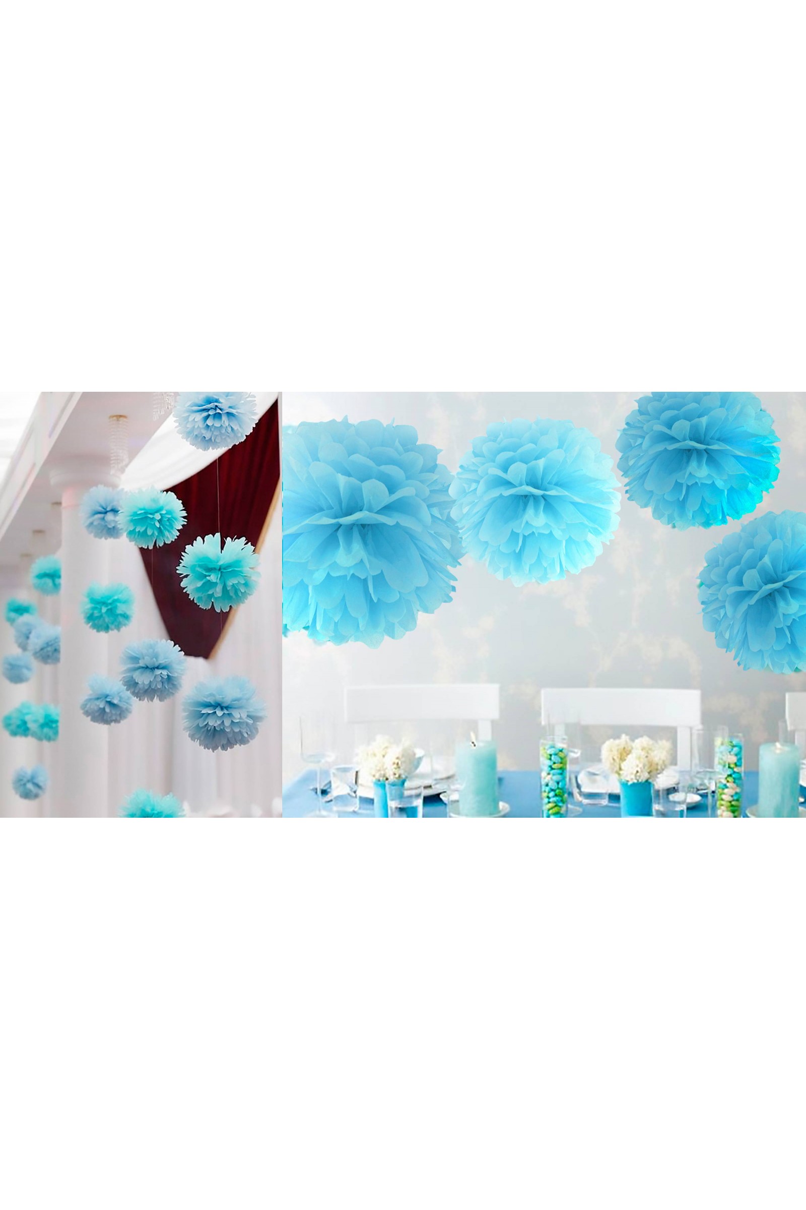 Kula dekoracyjna komunijna - niebieska - obraz 2