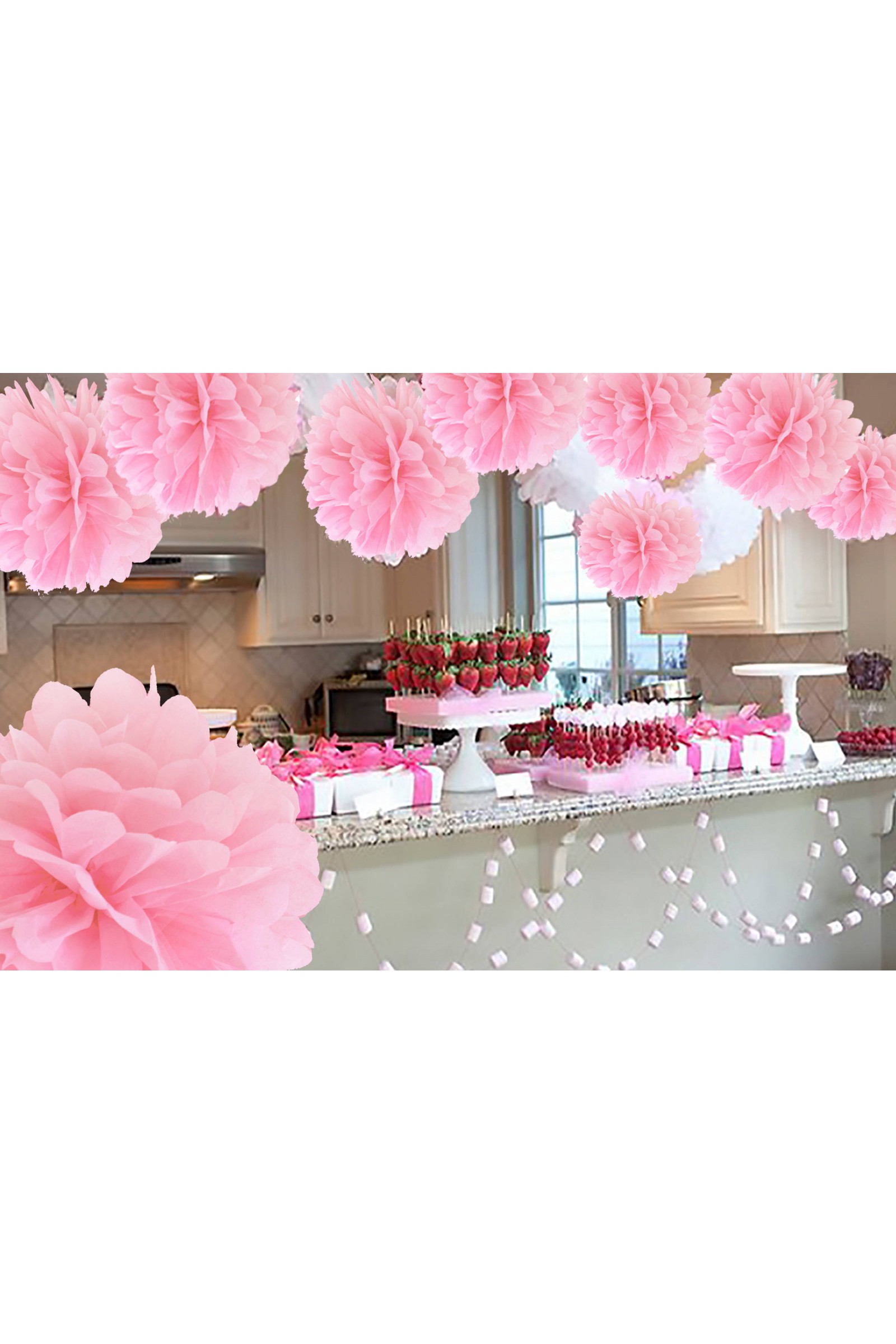 Kula dekoracyjna komunijna – różowa - obraz 1