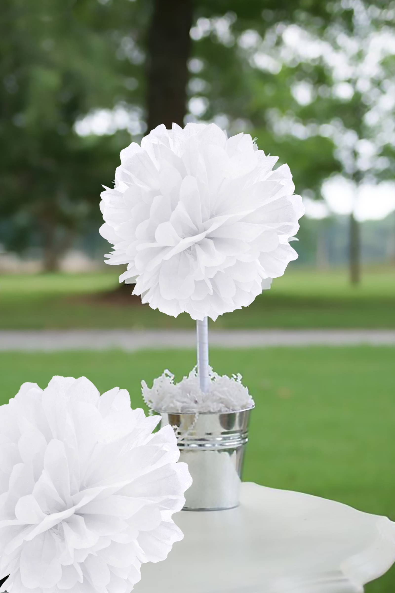 Kula dekoracyjna komunijna - biała - obraz 3