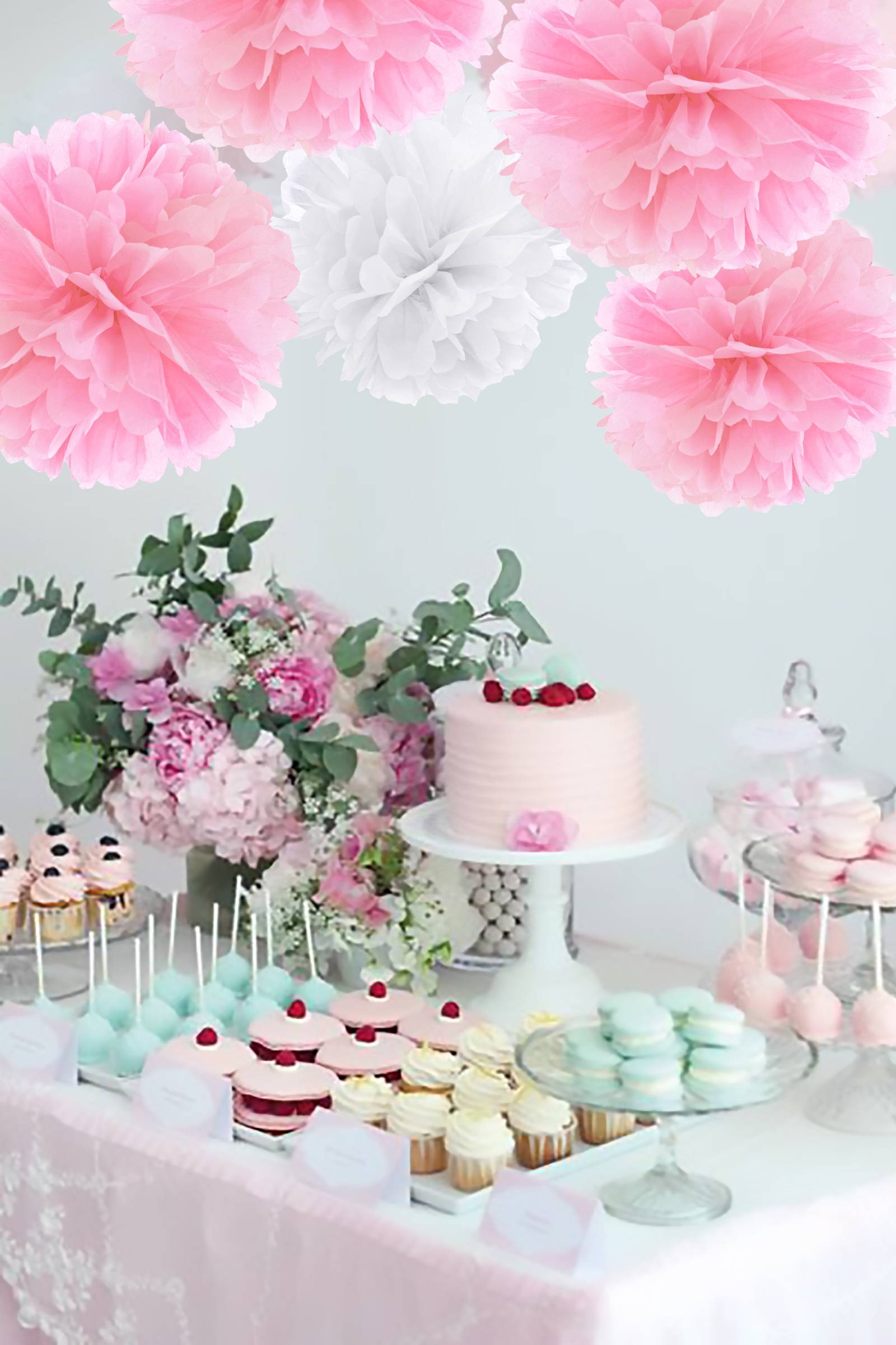 Kula dekoracyjna komunijna – różowa - obraz 2