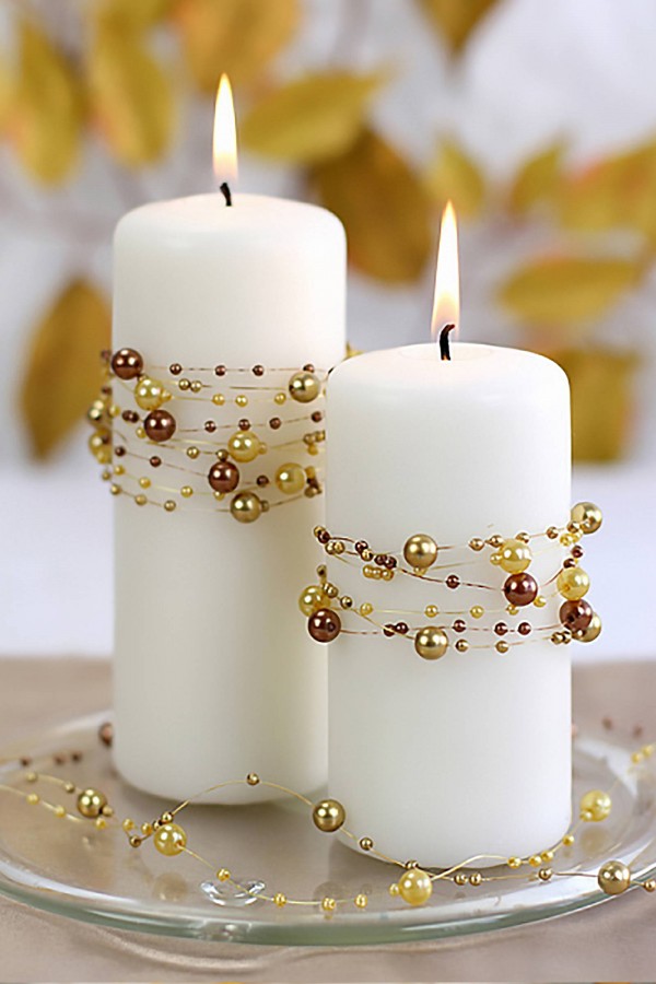 Złota perełka w girlandzie komunijnej