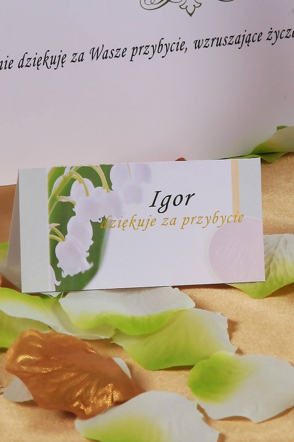 Personalizowane winietki komunijne - Konwalia