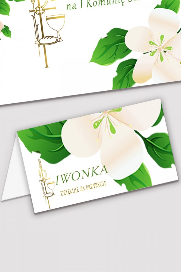 Personalizowane winietki komunijne - Świeżość poranka